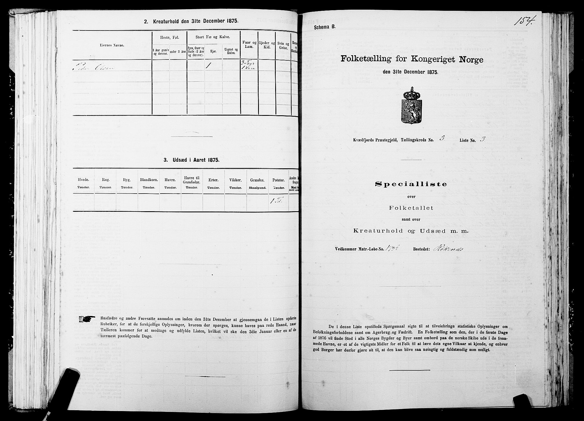 SATØ, 1875 census for 1911P Kvæfjord, 1875, p. 2154