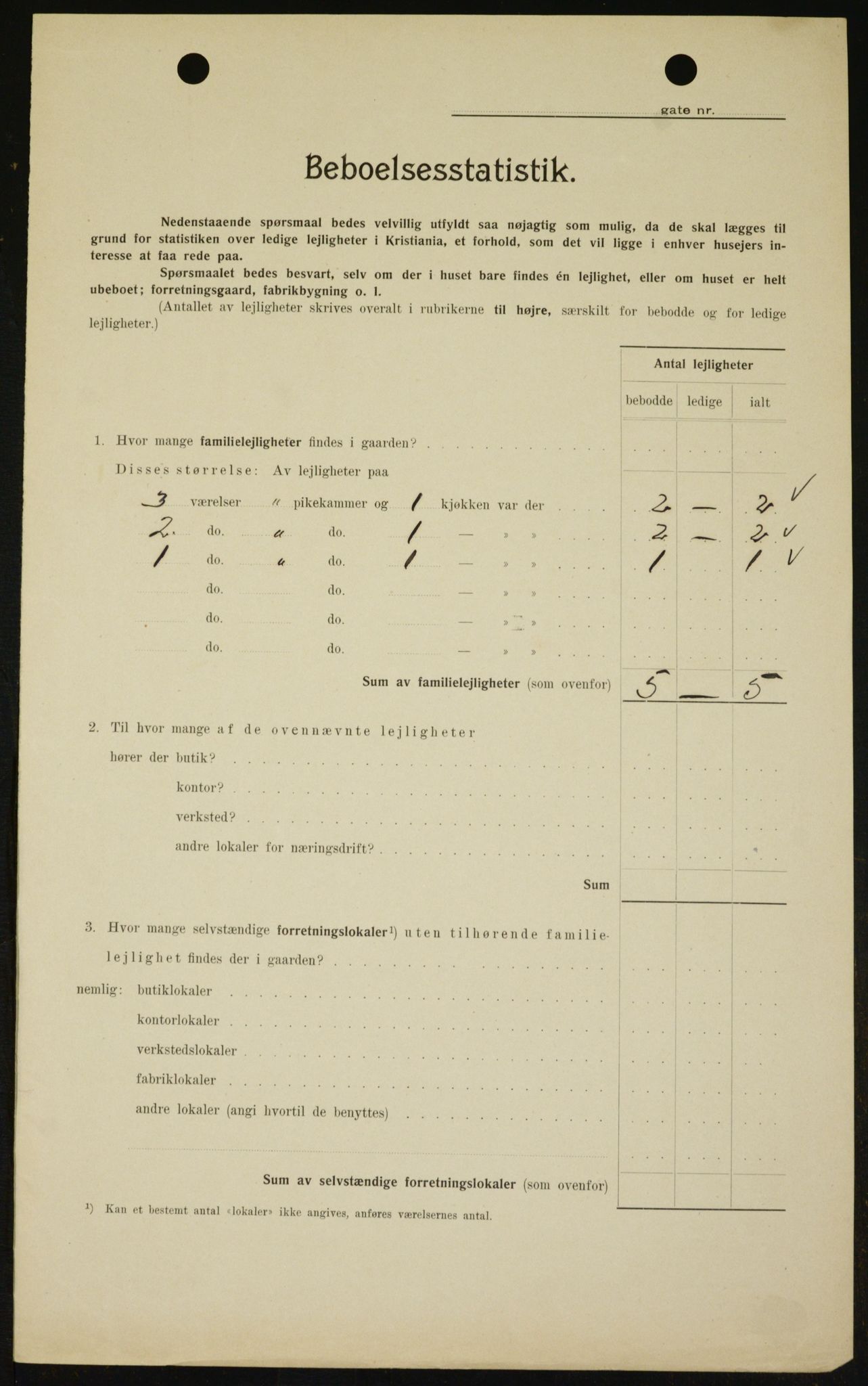 OBA, Municipal Census 1909 for Kristiania, 1909, p. 90500