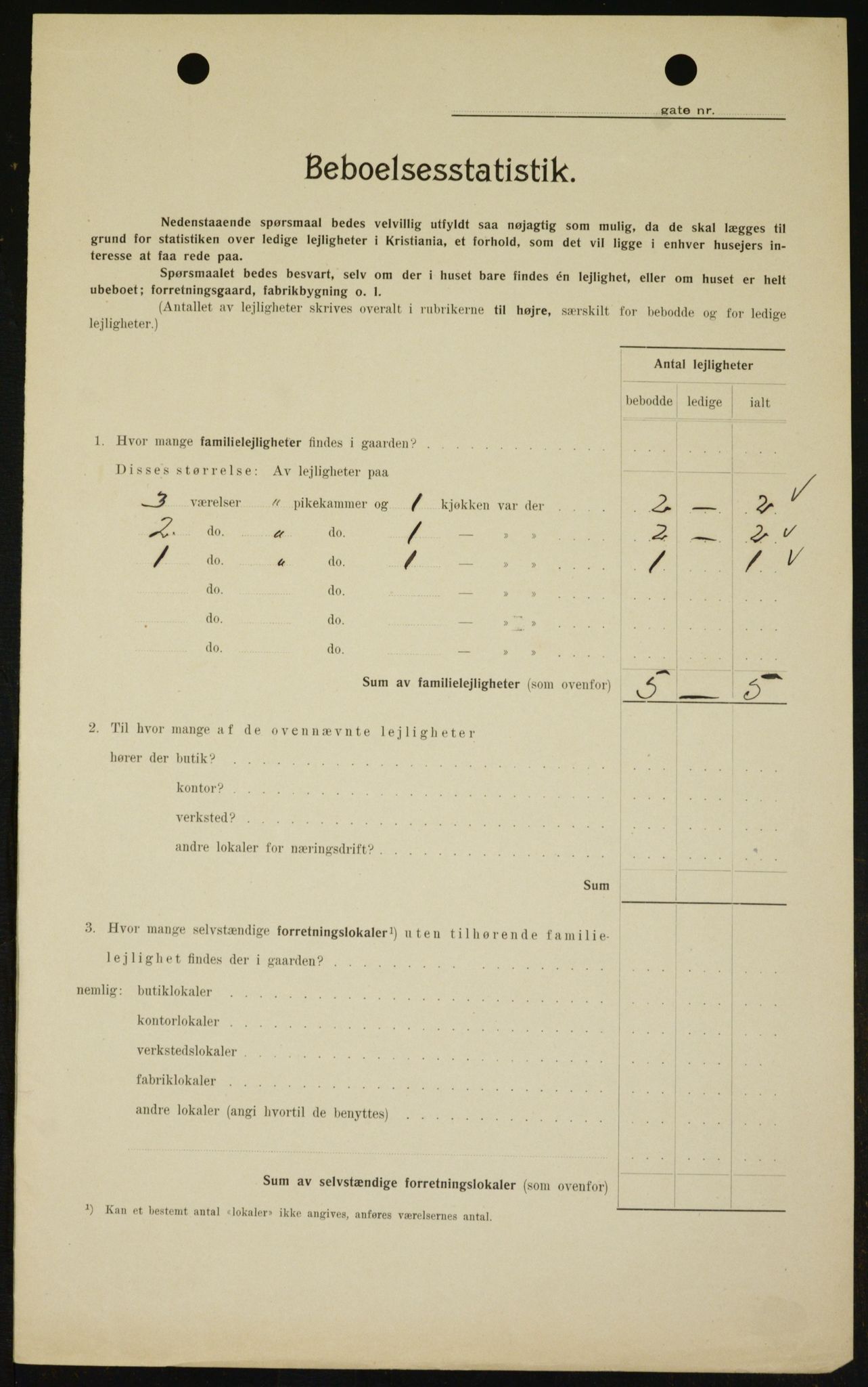 OBA, Municipal Census 1909 for Kristiania, 1909, p. 90500