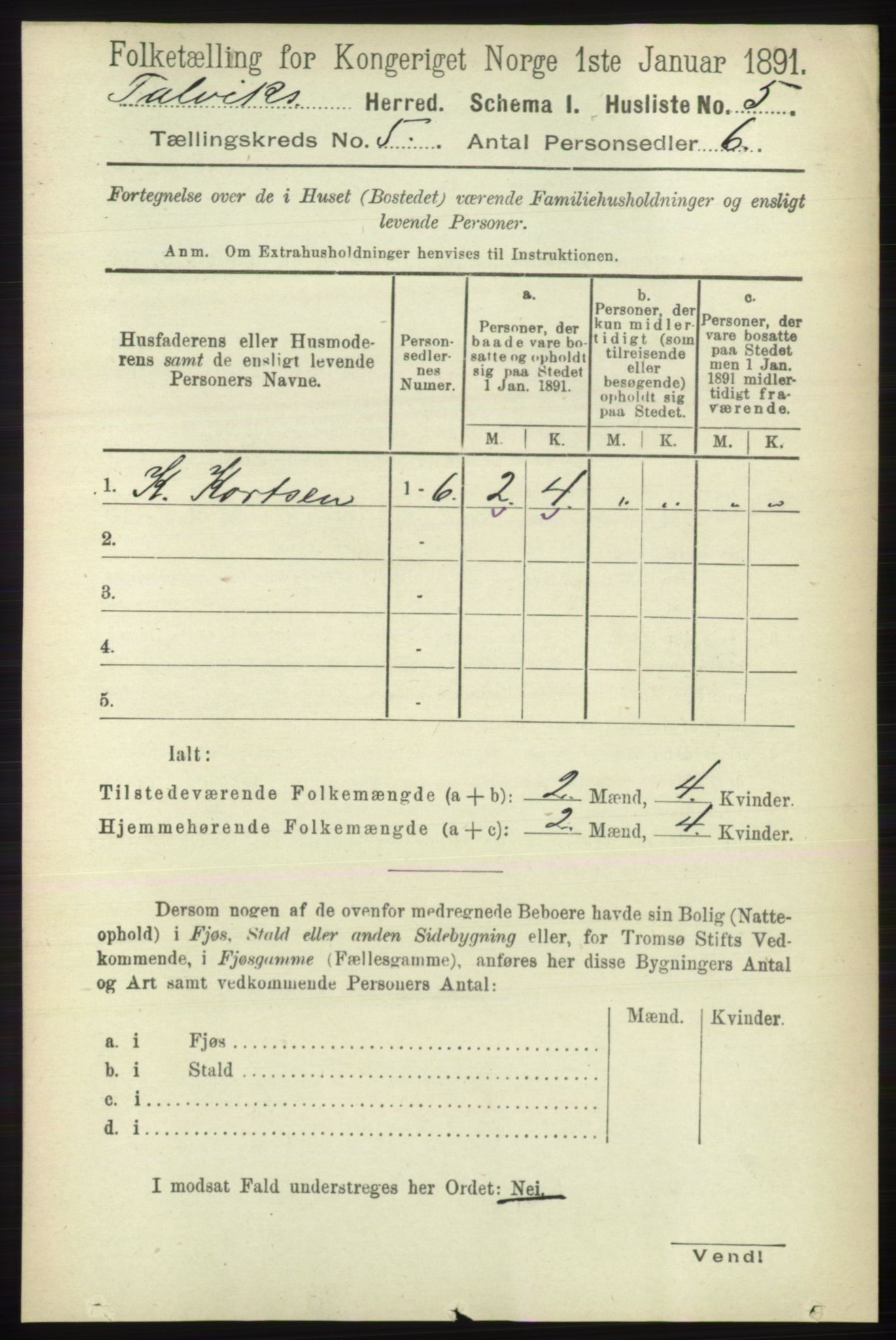 RA, 1891 census for 2013 Talvik, 1891, p. 1307