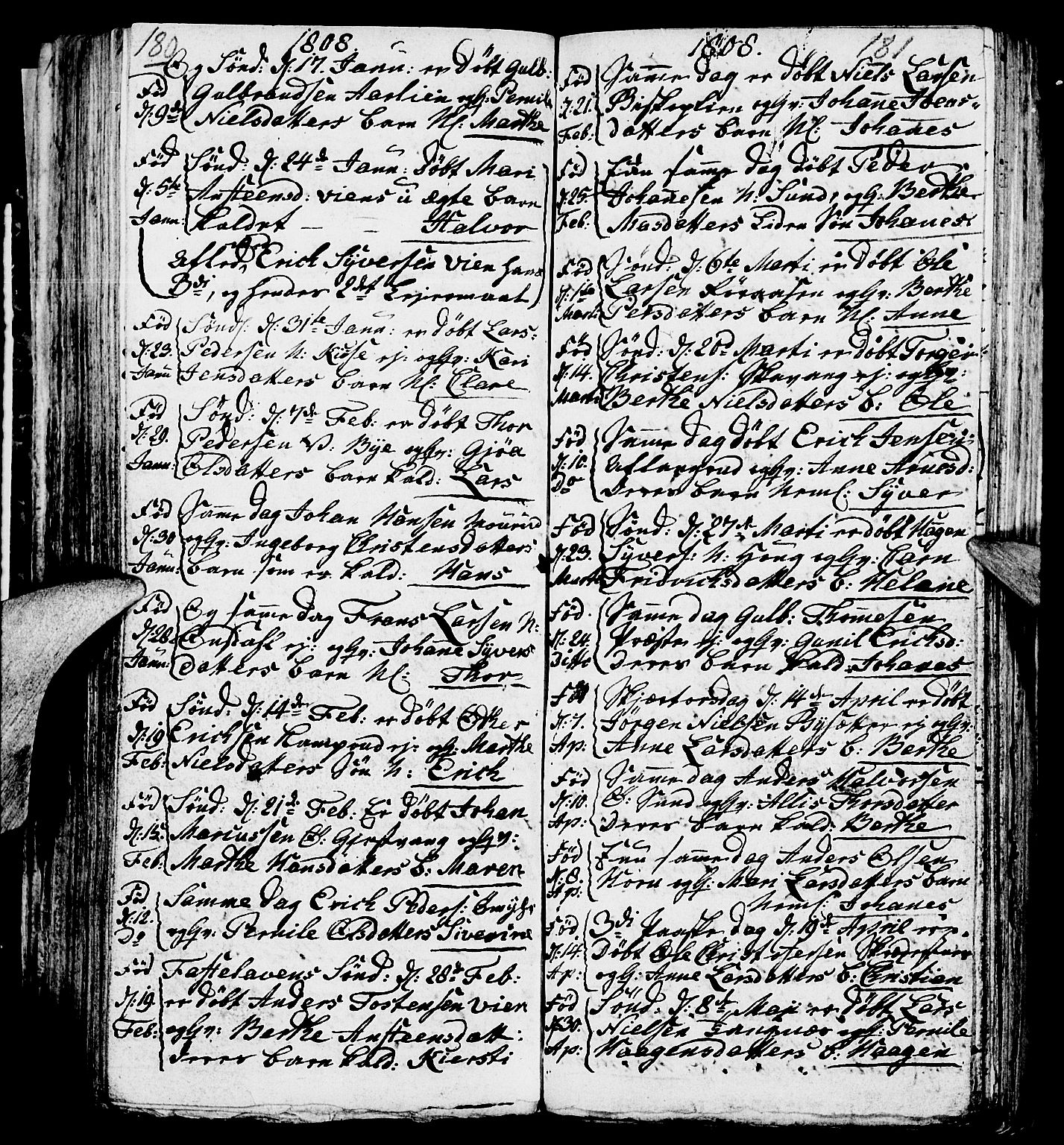 Nes prestekontor, Hedmark, SAH/PREST-020/L/La/L0002: Parish register (copy) no. 2, 1785-1813, p. 180-181