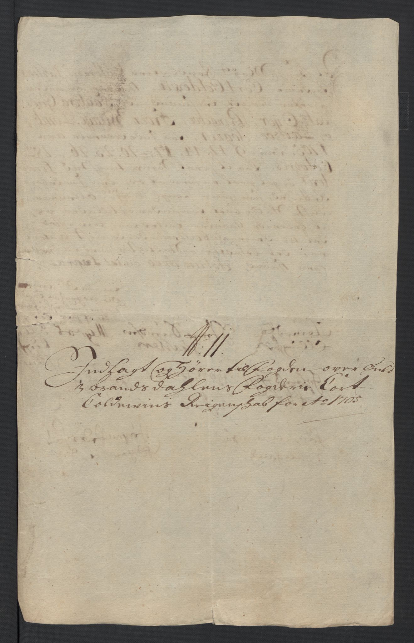 Rentekammeret inntil 1814, Reviderte regnskaper, Fogderegnskap, AV/RA-EA-4092/R17/L1178: Fogderegnskap Gudbrandsdal, 1705-1707, p. 63