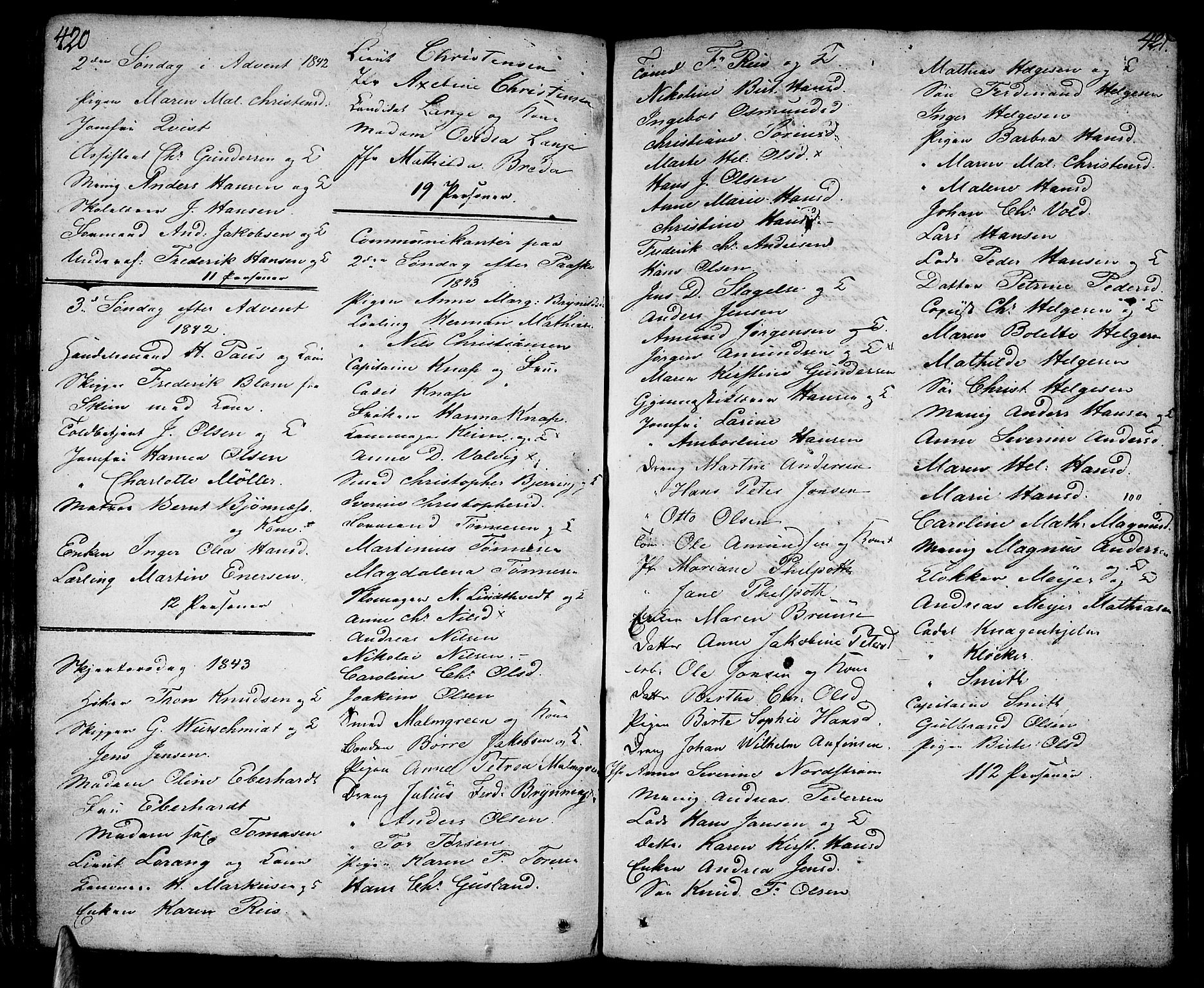 Stavern kirkebøker, AV/SAKO-A-318/F/Fa/L0004: Parish register (official) no. 4, 1809-1816, p. 420-421