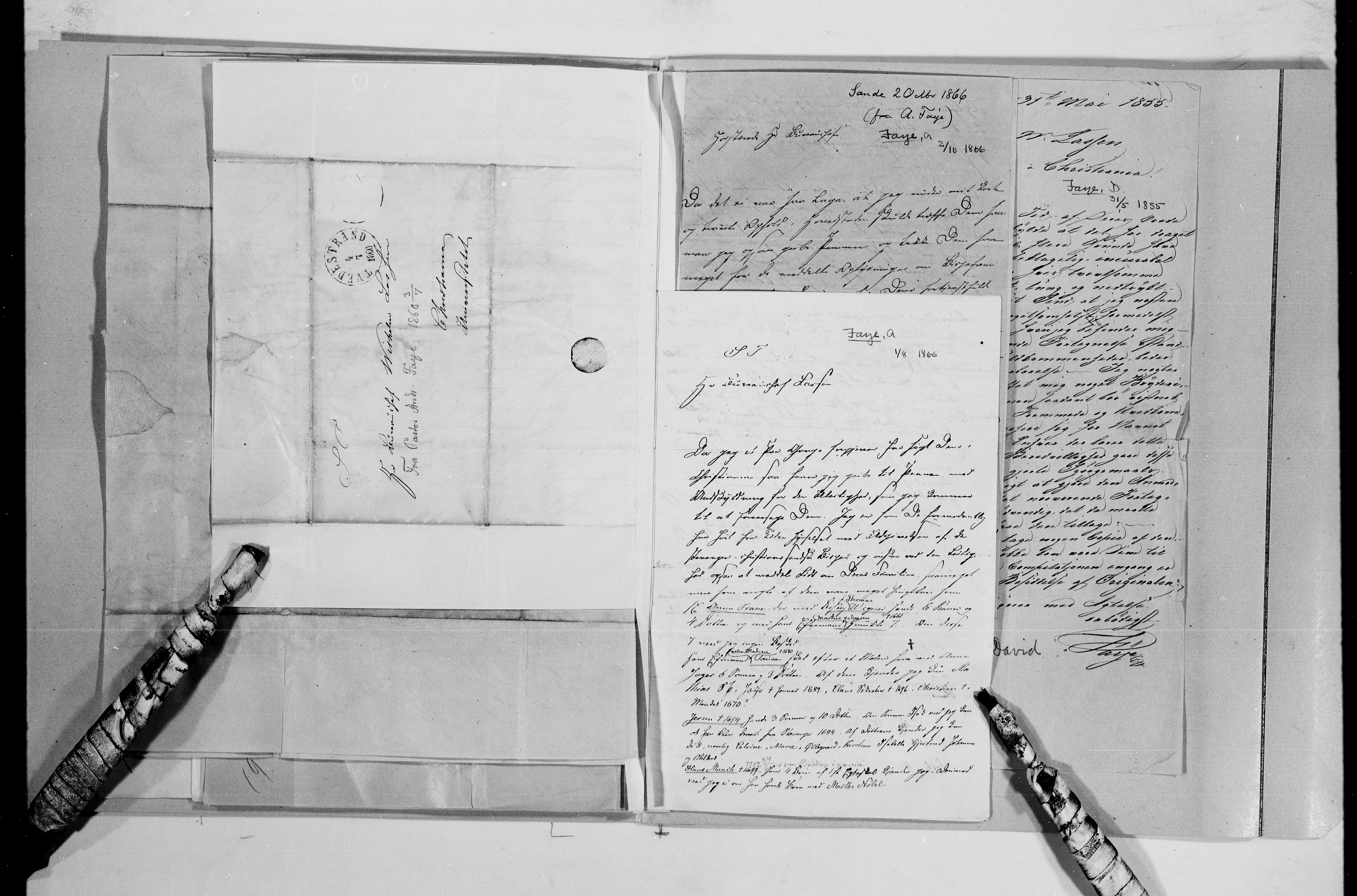 Lassens samlinger, AV/RA-PA-0051/G/L0097: Alfabetisk ordnede brev til Wilhelm Lassen: Fabritius - Grønvold, 1815-1907, p. 19