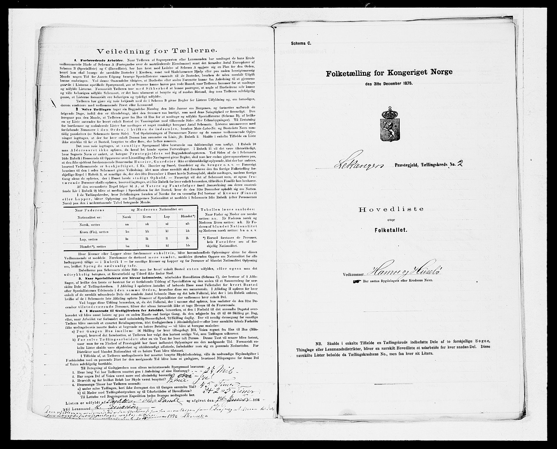 SAB, 1875 census for 1419P Leikanger, 1875, p. 4