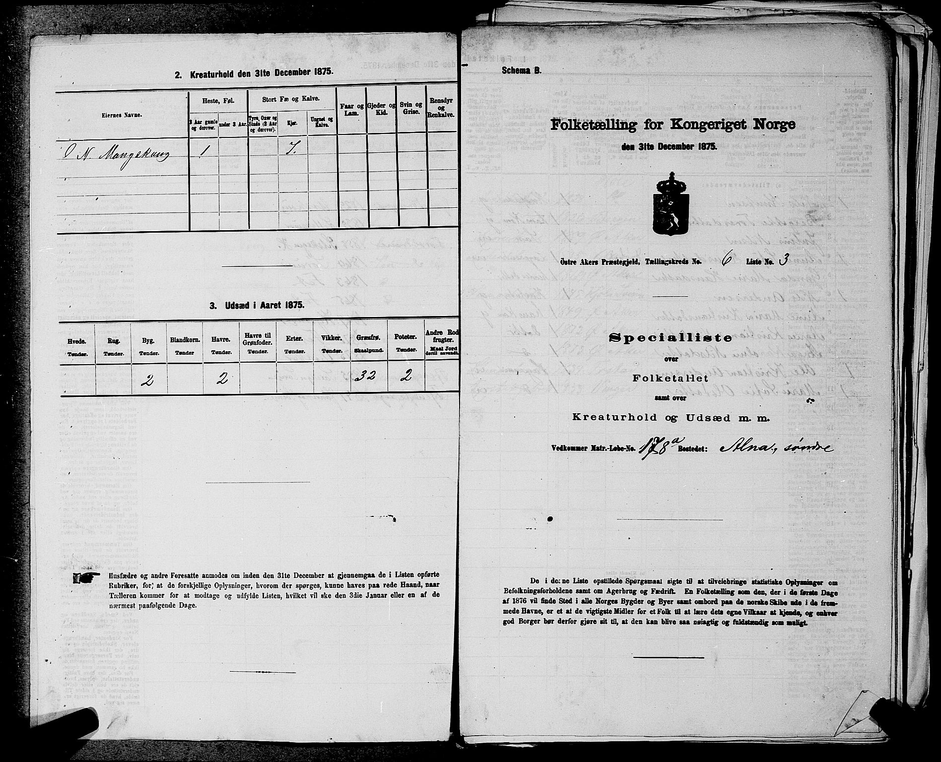 RA, 1875 census for 0218bP Østre Aker, 1875, p. 1564