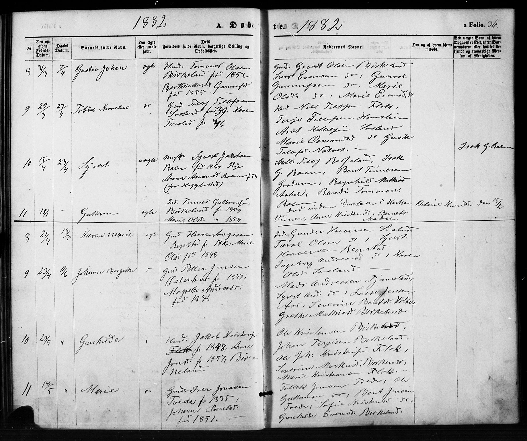 Birkenes sokneprestkontor, SAK/1111-0004/F/Fb/L0003: Parish register (copy) no. B 3, 1876-1892, p. 36
