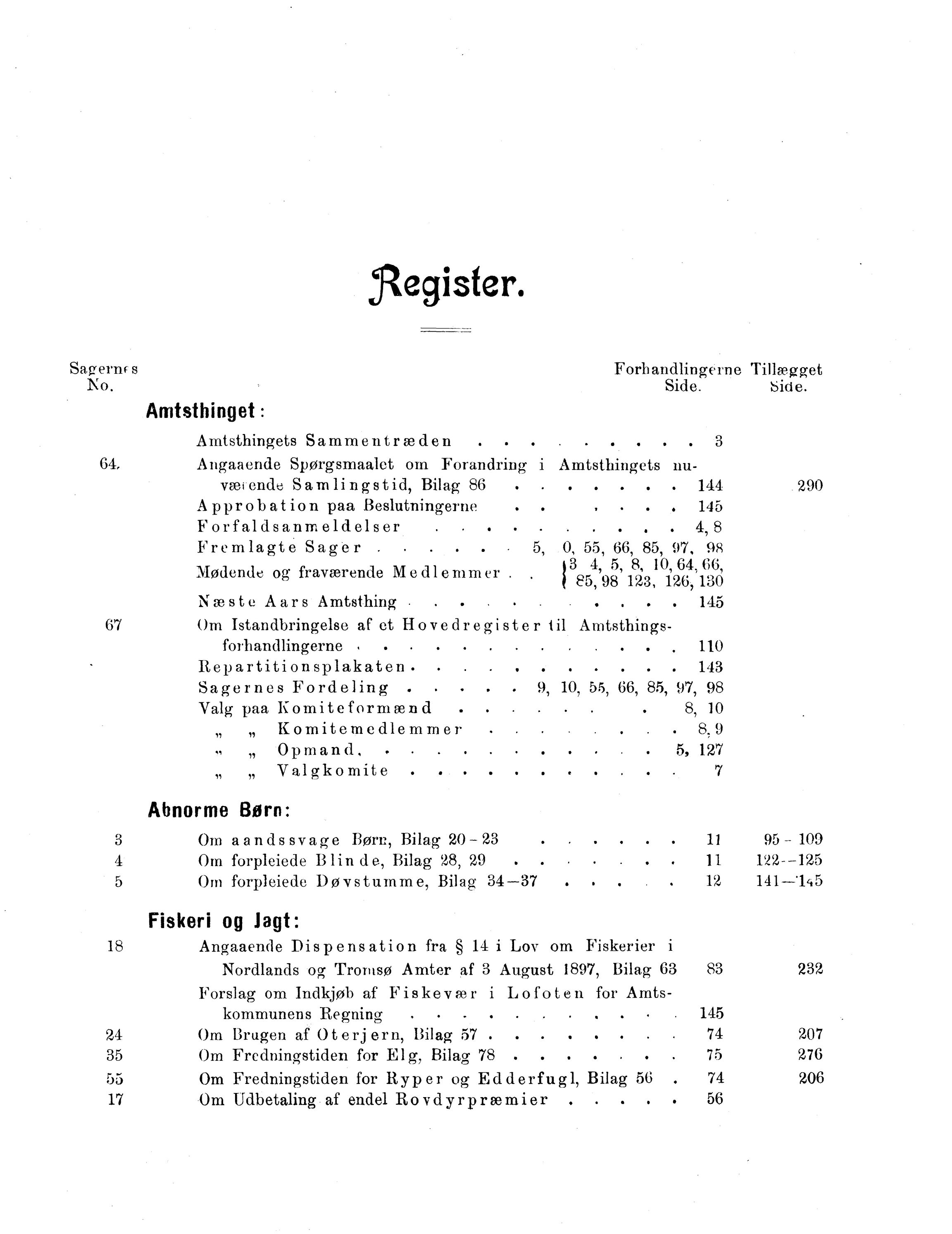 Nordland Fylkeskommune. Fylkestinget, AIN/NFK-17/176/A/Ac/L0021: Fylkestingsforhandlinger 1898, 1898