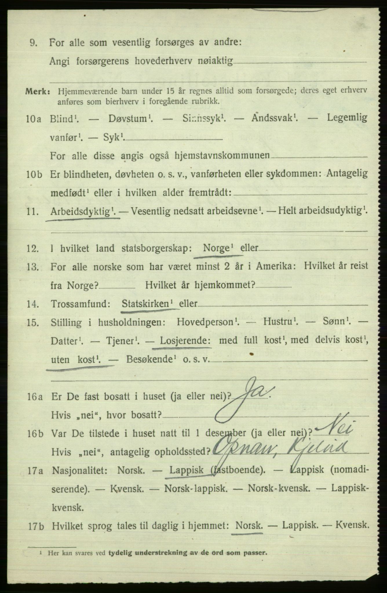 SATØ, 1920 census for Kjelvik, 1920, p. 6420