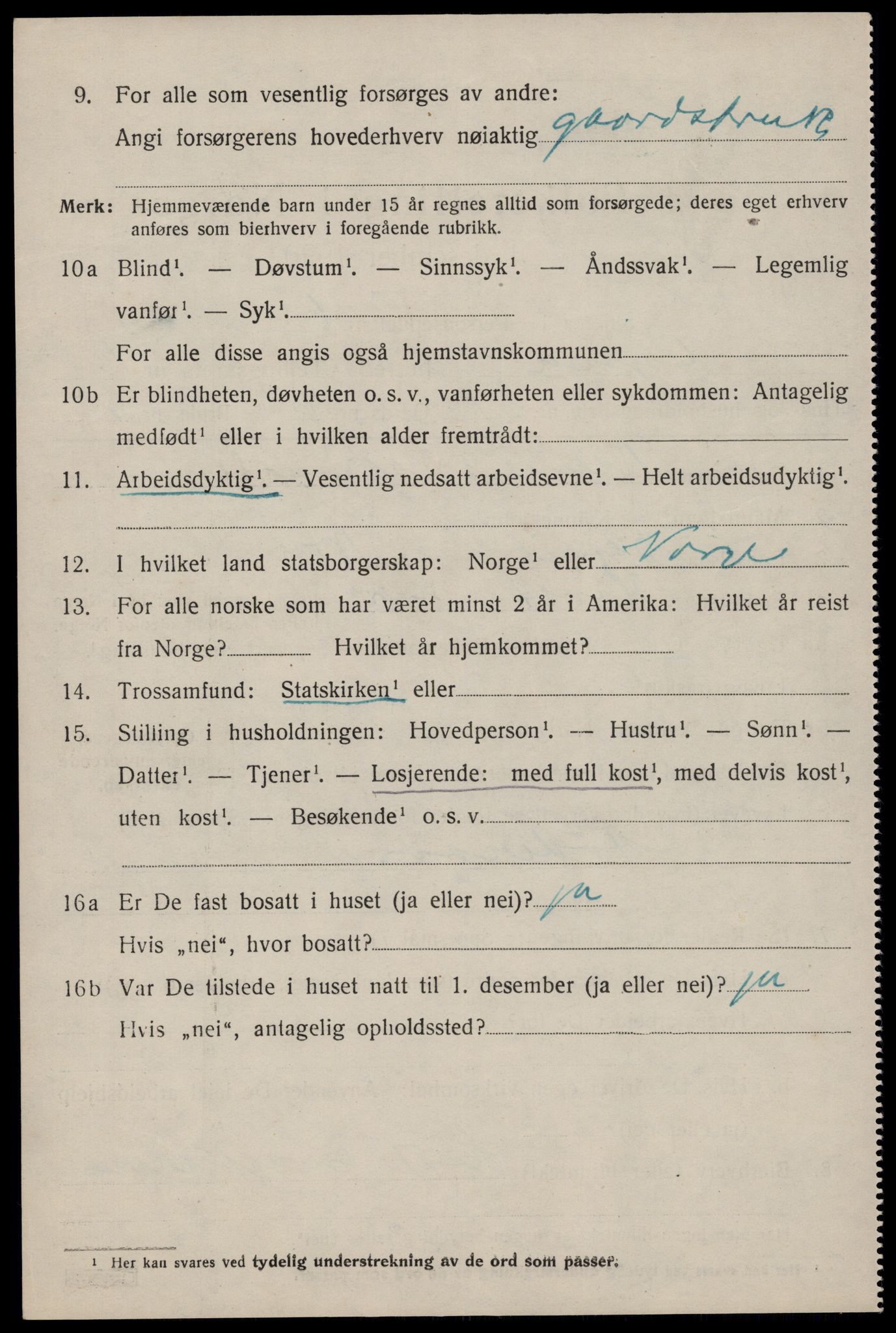 SAST, 1920 census for Ogna, 1920, p. 810