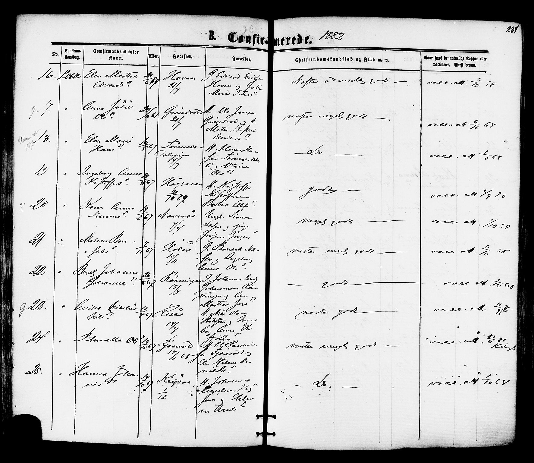 Ministerialprotokoller, klokkerbøker og fødselsregistre - Nord-Trøndelag, AV/SAT-A-1458/701/L0009: Parish register (official) no. 701A09 /1, 1864-1882, p. 234