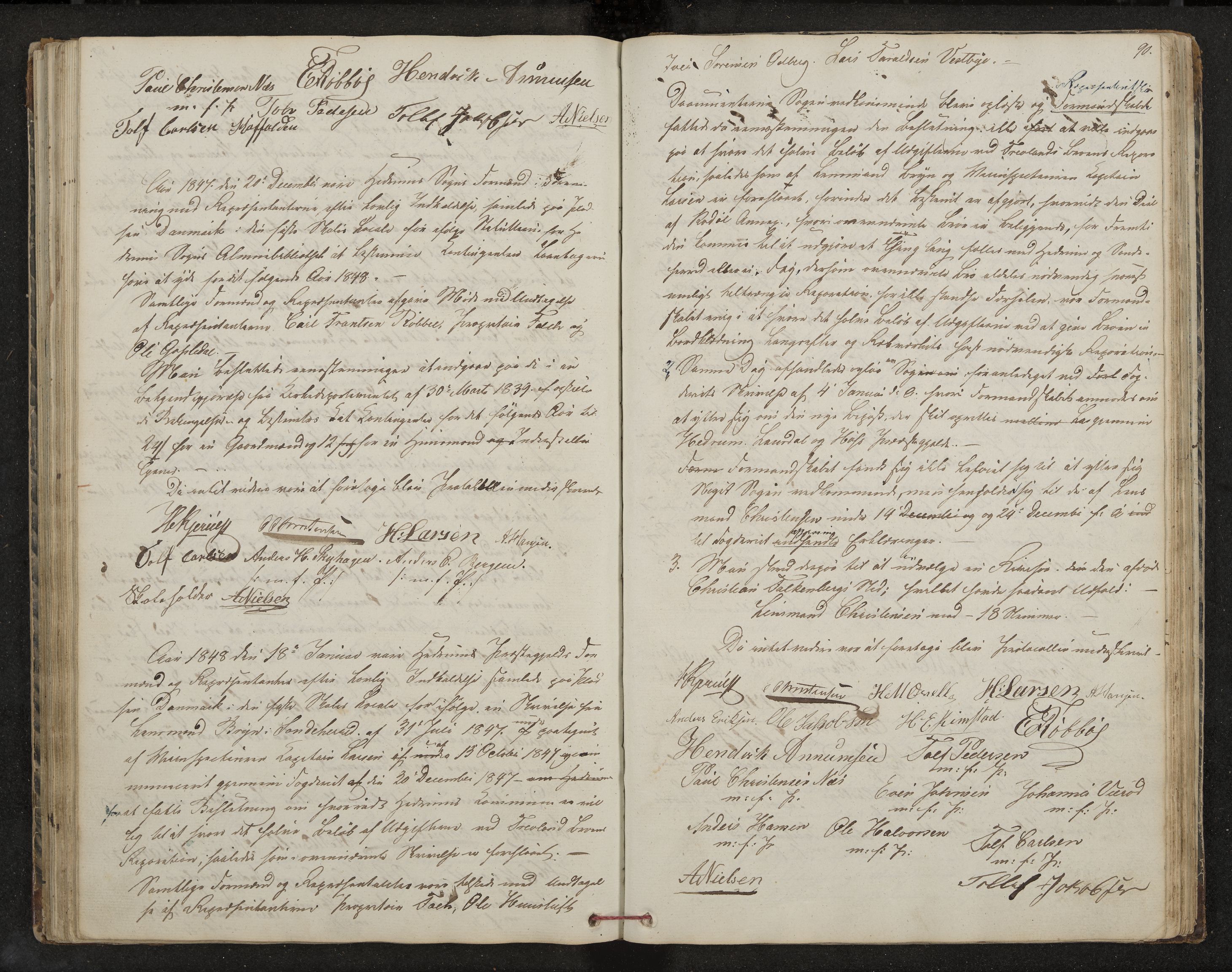 Hedrum formannskap og sentraladministrasjon, IKAK/0727021/A/Aa/L0001: Møtebok med register, 1837-1853, p. 90