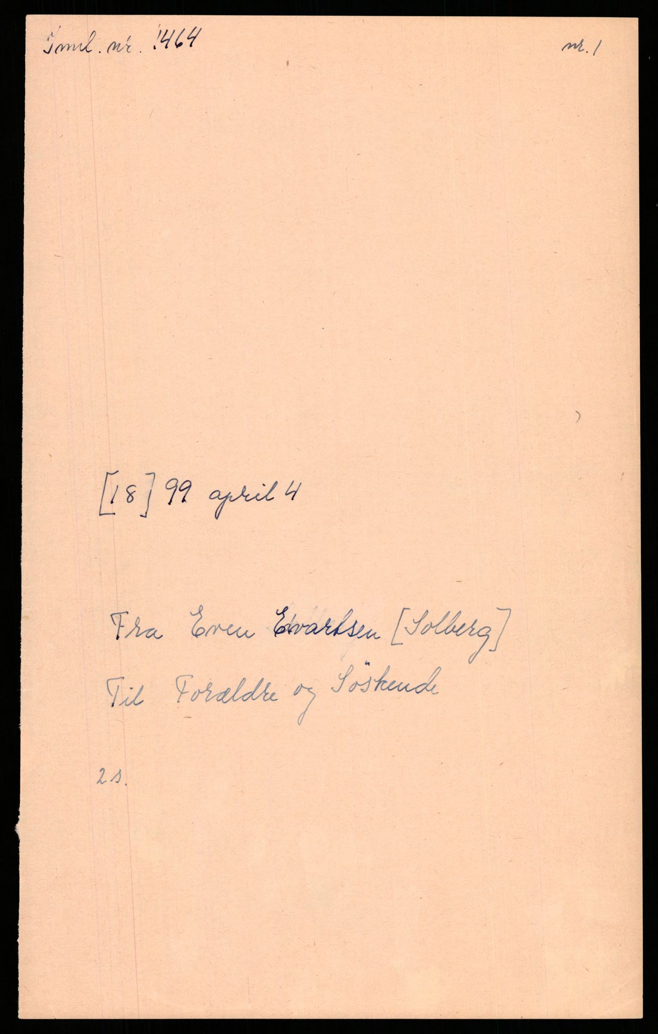 Samlinger til kildeutgivelse, Amerikabrevene, AV/RA-EA-4057/F/L0009: Innlån fra Hedmark: Statsarkivet i Hamar - Wærenskjold, 1838-1914, p. 171