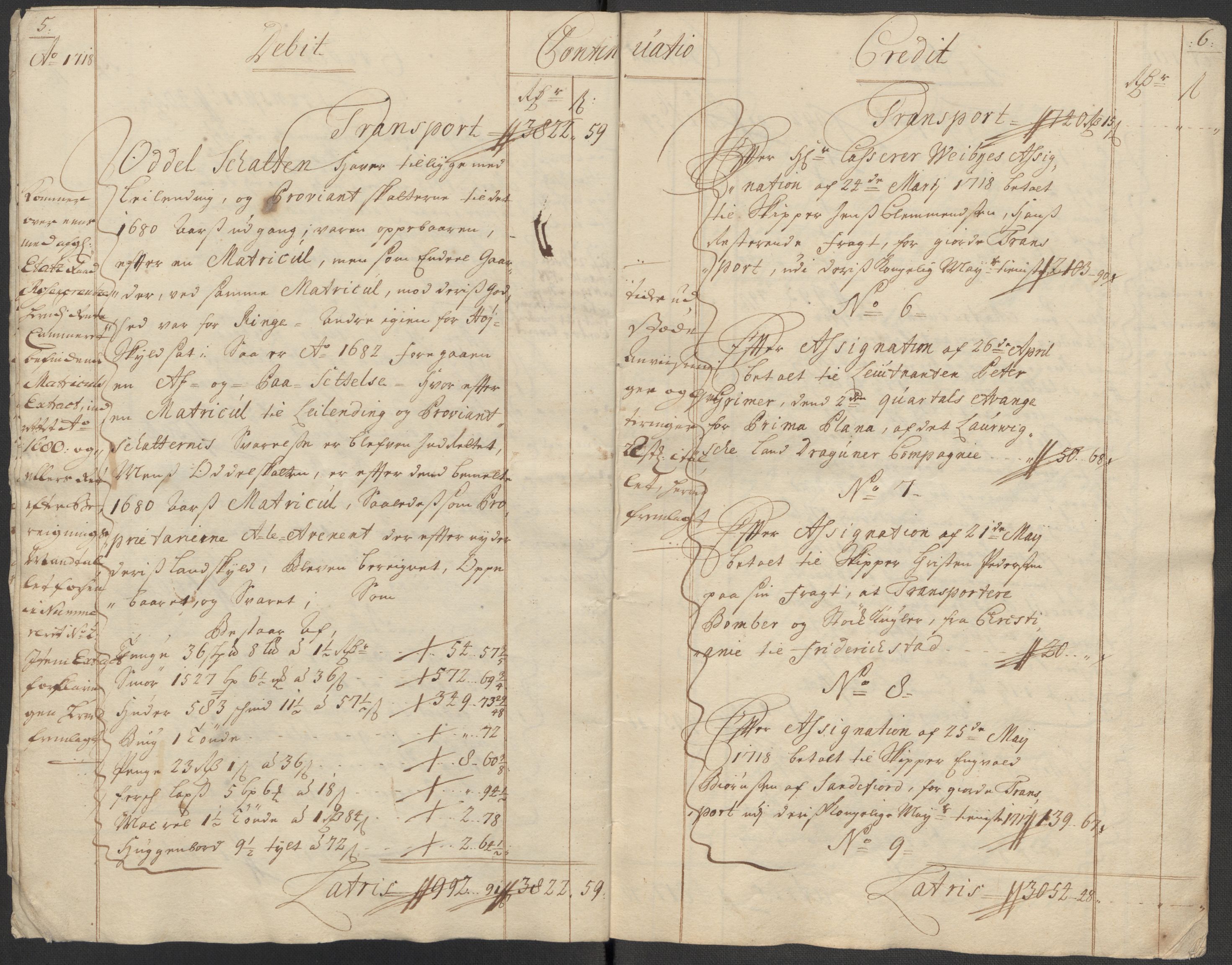 Rentekammeret inntil 1814, Reviderte regnskaper, Fogderegnskap, RA/EA-4092/R33/L1988: Fogderegnskap Larvik grevskap, 1718, p. 6