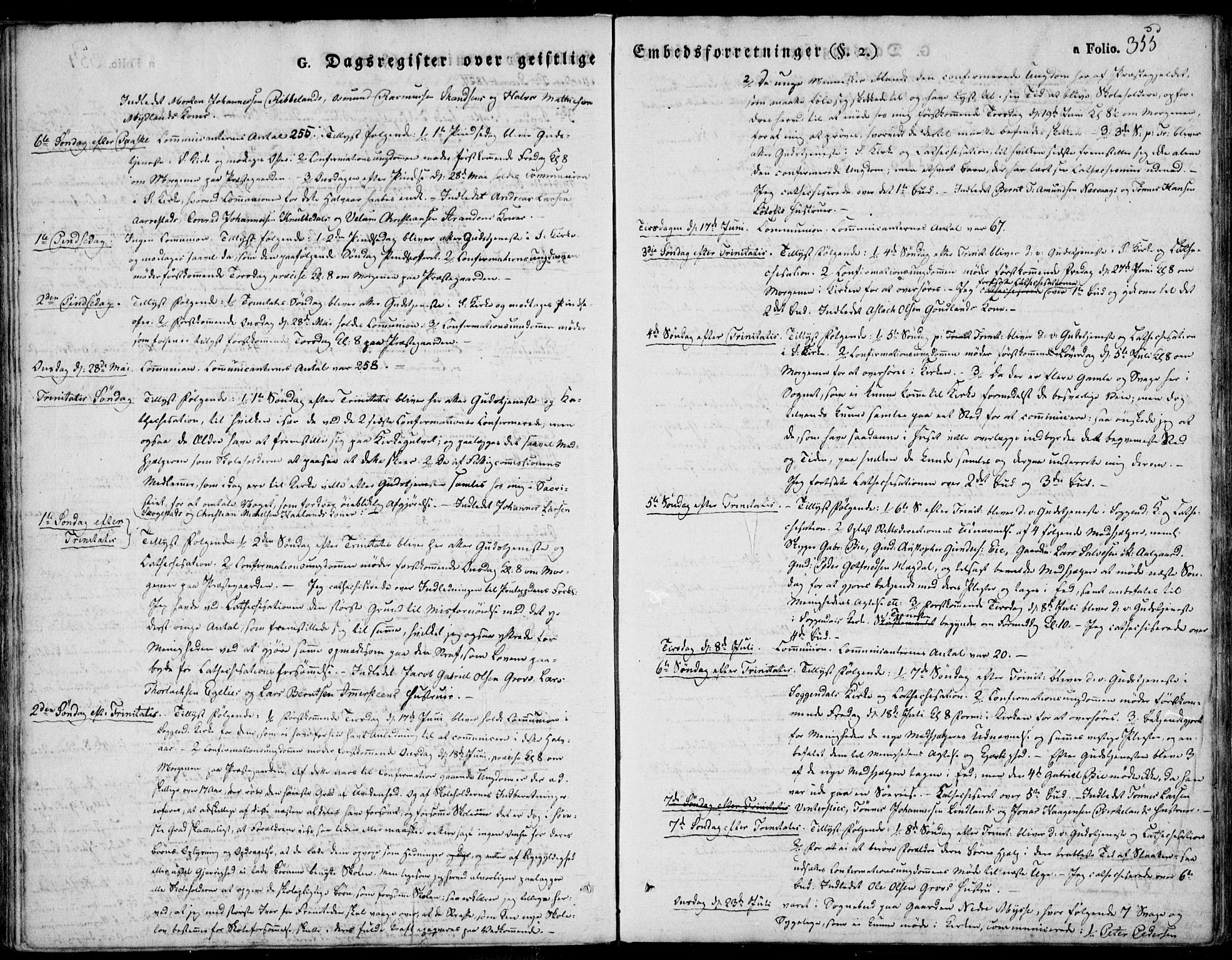 Sokndal sokneprestkontor, SAST/A-101808: Parish register (official) no. A 7.2, 1826-1842, p. 355