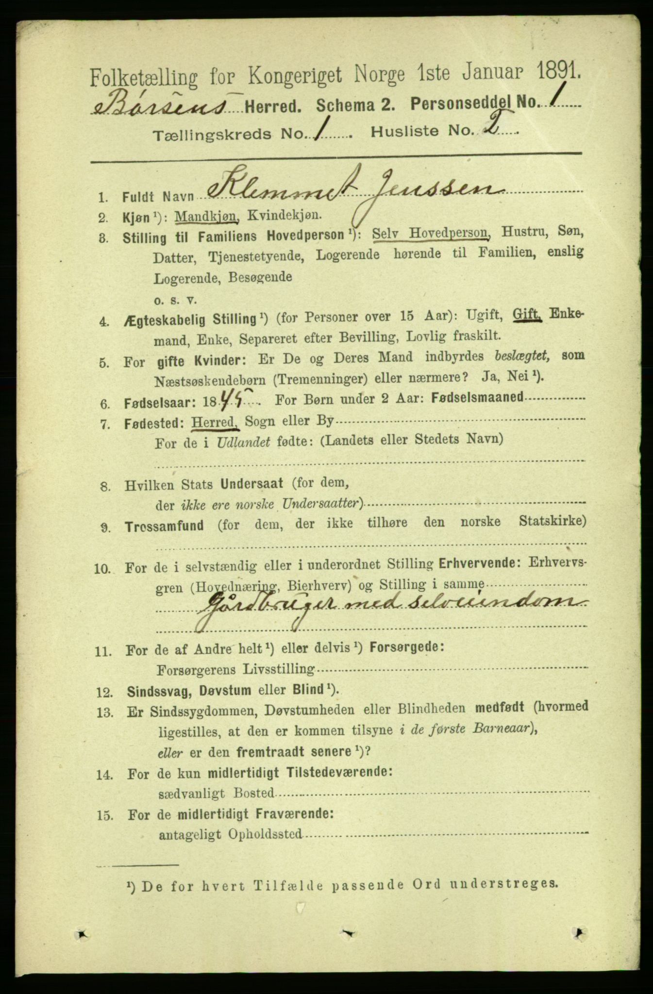 RA, 1891 census for 1658 Børsa, 1891, p. 97