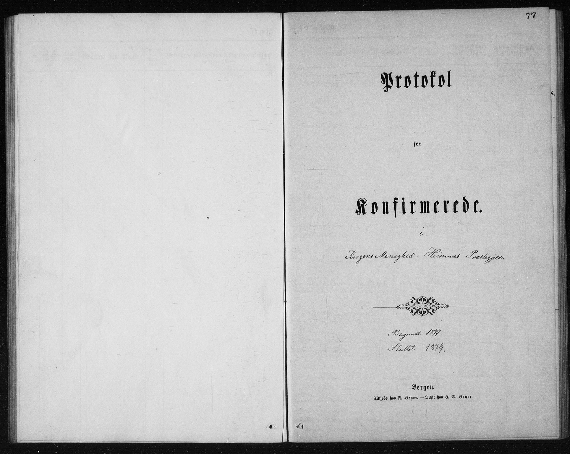 Ministerialprotokoller, klokkerbøker og fødselsregistre - Nordland, SAT/A-1459/826/L0381: Parish register (copy) no. 826C01, 1877-1886, p. 77