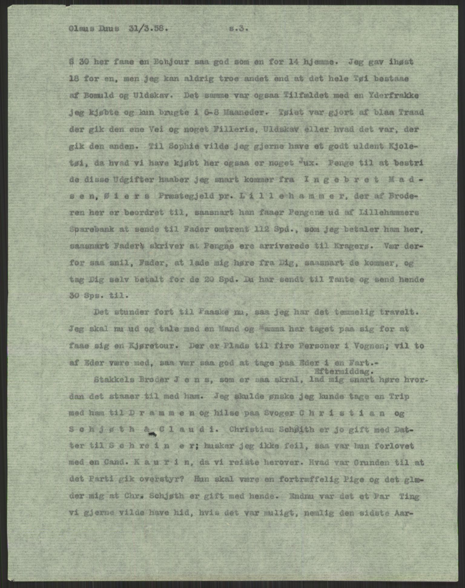 Samlinger til kildeutgivelse, Amerikabrevene, RA/EA-4057/F/L0022: Innlån fra Vestfold. Innlån fra Telemark: Bratås - Duus, 1838-1914, p. 247