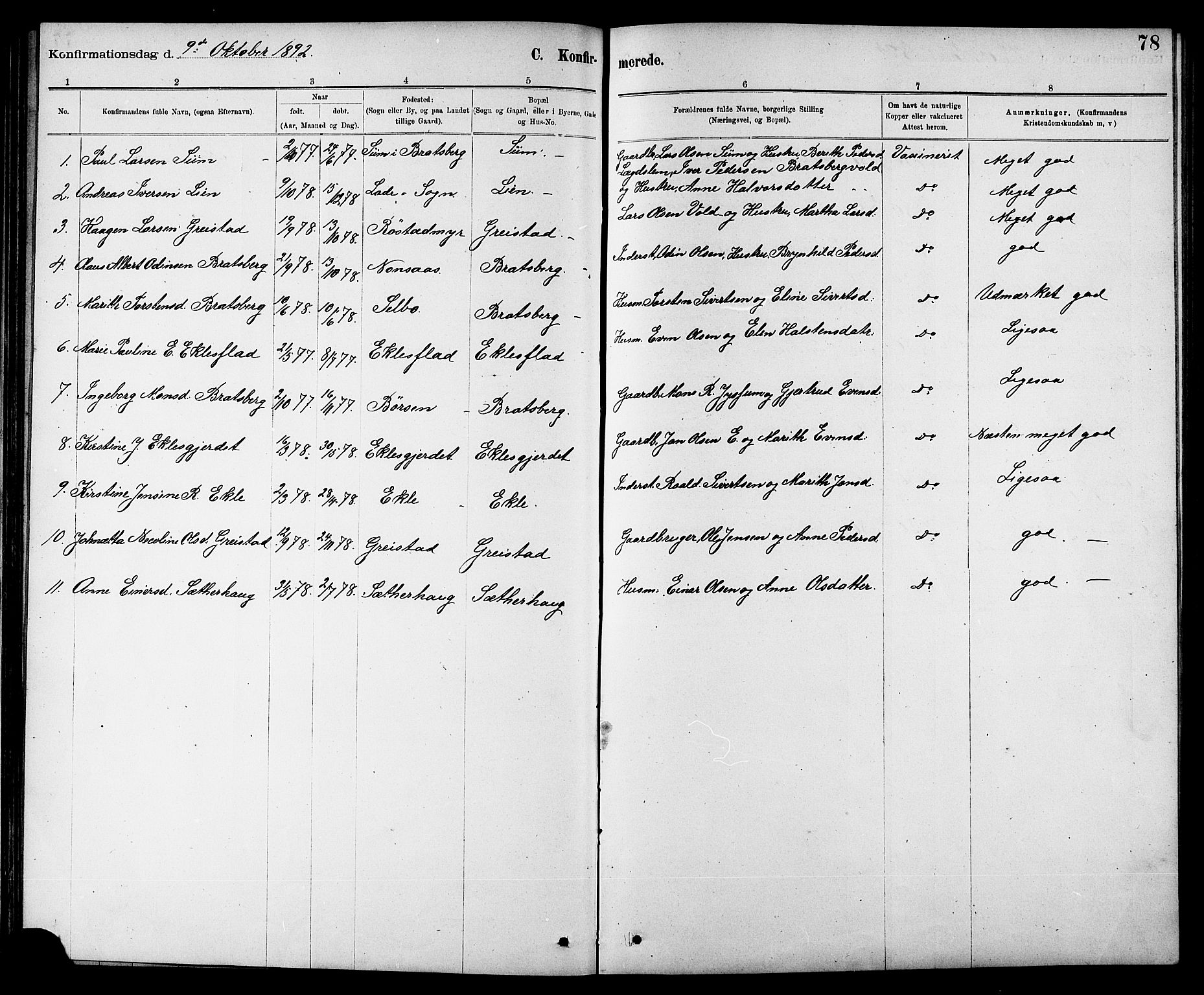 Ministerialprotokoller, klokkerbøker og fødselsregistre - Sør-Trøndelag, SAT/A-1456/608/L0341: Parish register (copy) no. 608C07, 1890-1912, p. 78