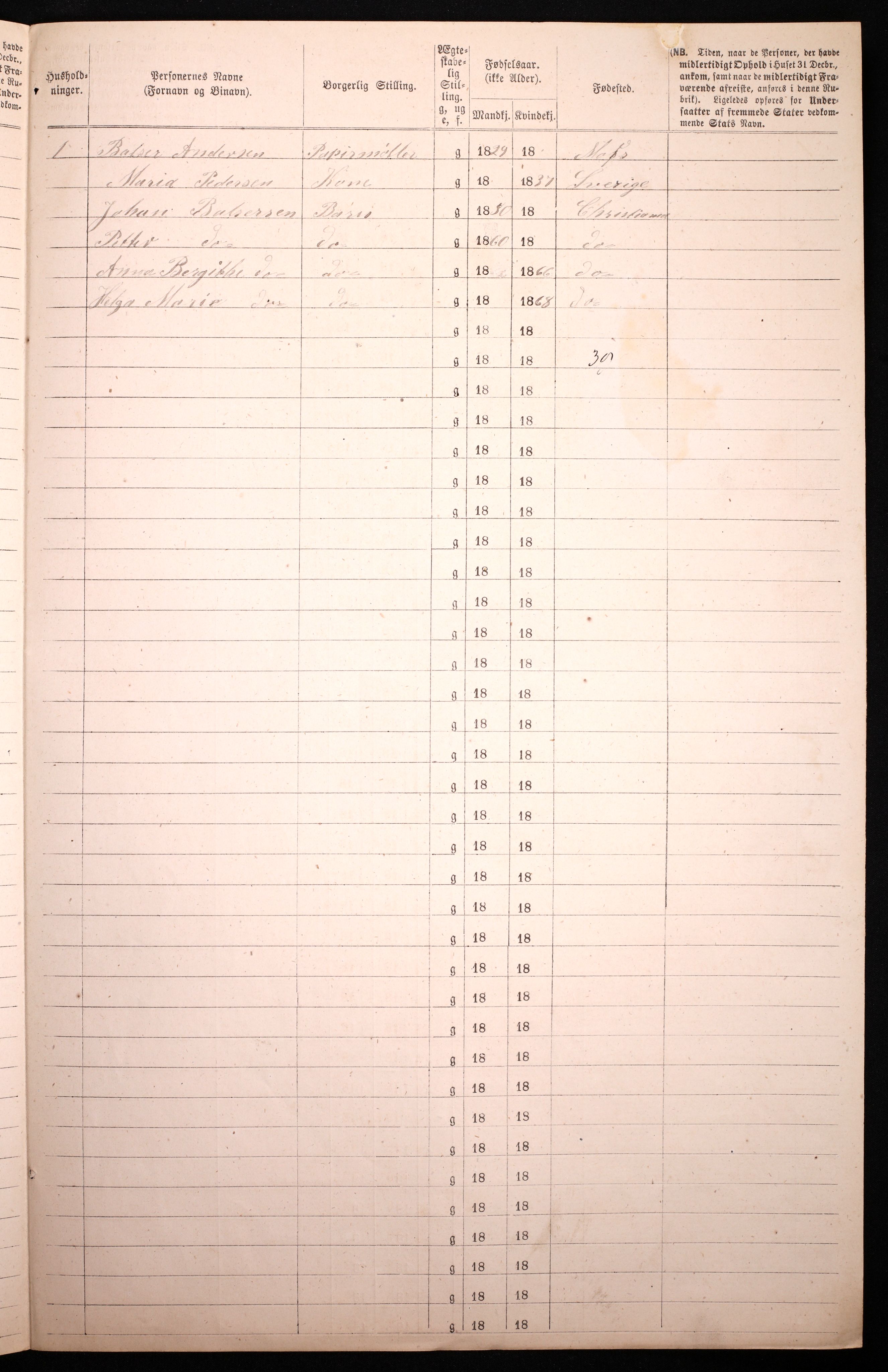 RA, 1870 census for 0301 Kristiania, 1870, p. 402