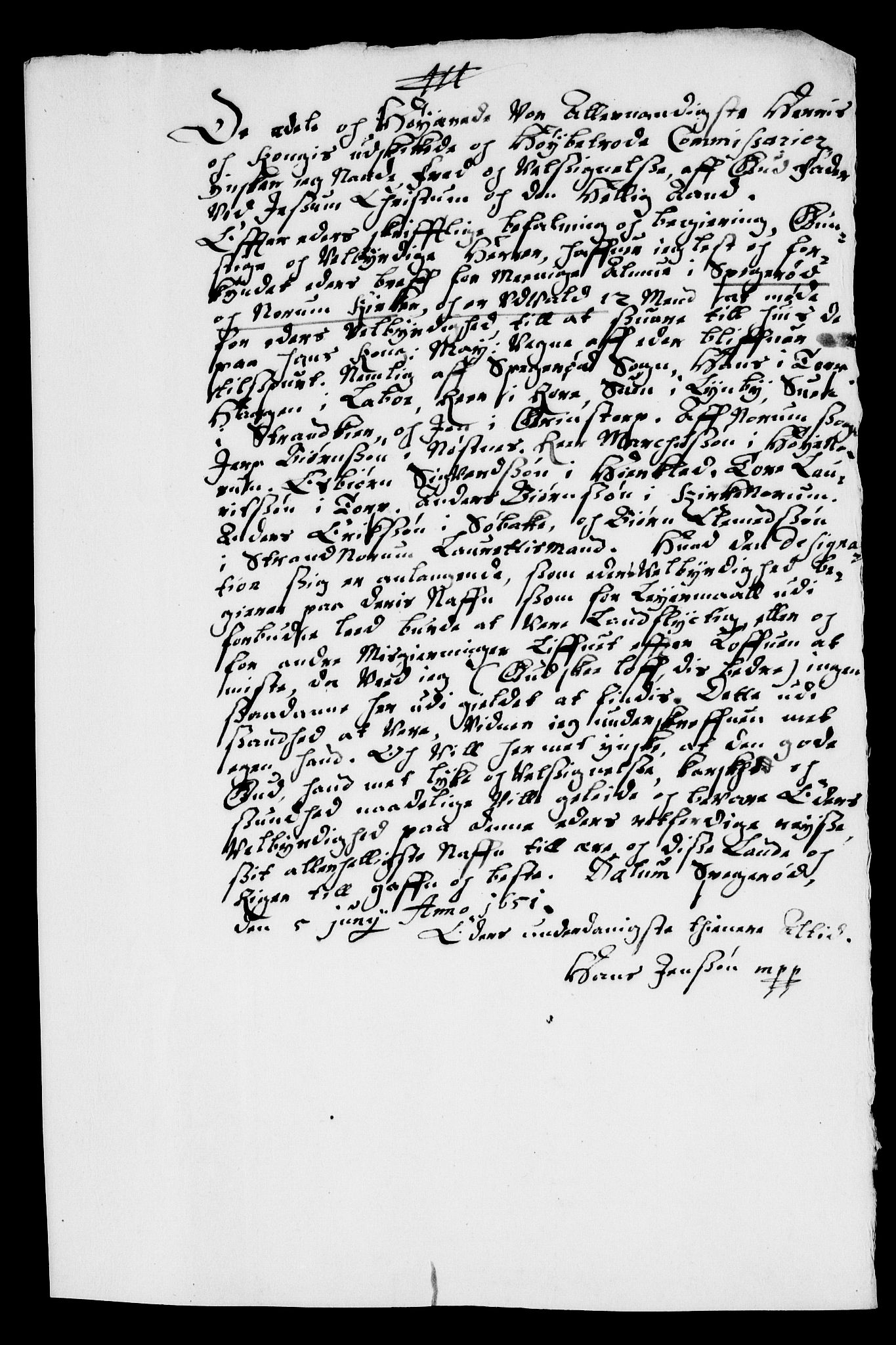Danske Kanselli, Skapsaker, AV/RA-EA-4061/F/L0009: Skap 8, pakke 150B, litra A-AA, 1644-1651, p. 44