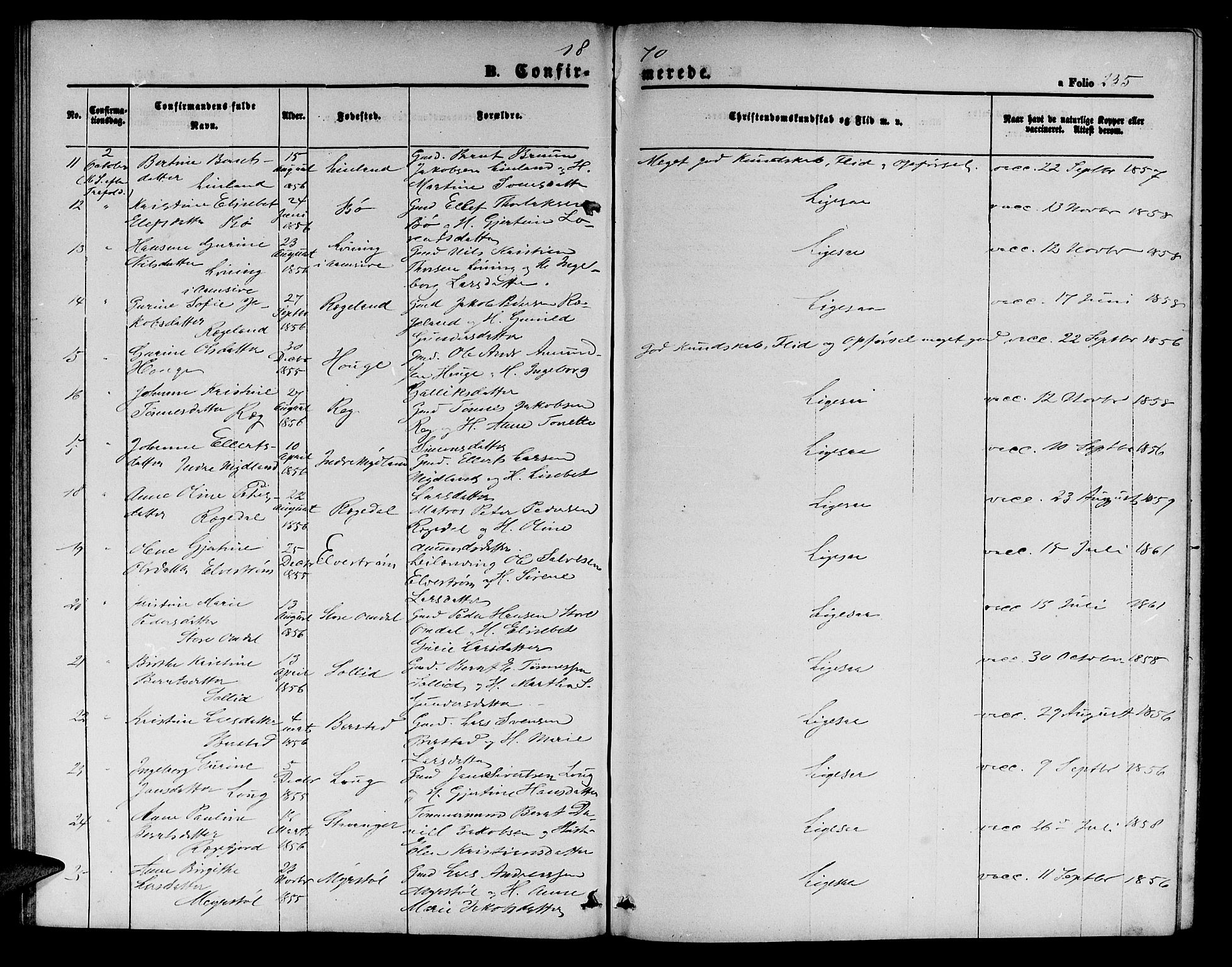 Sokndal sokneprestkontor, SAST/A-101808: Parish register (copy) no. B 3, 1865-1879, p. 235