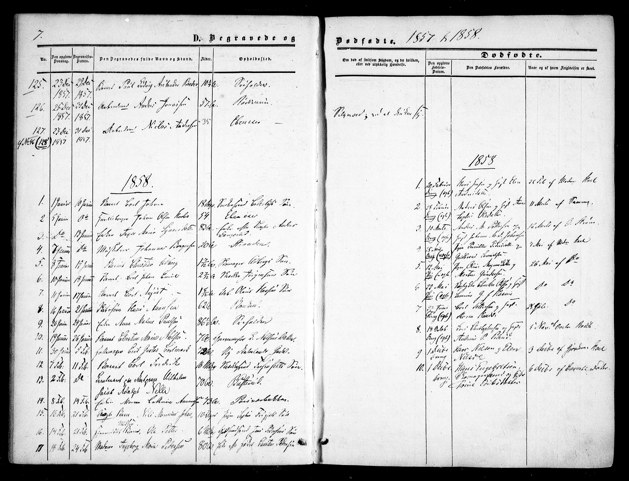 Halden prestekontor Kirkebøker, AV/SAO-A-10909/F/Fa/L0008: Parish register (official) no. I 8, 1857-1865, p. 7