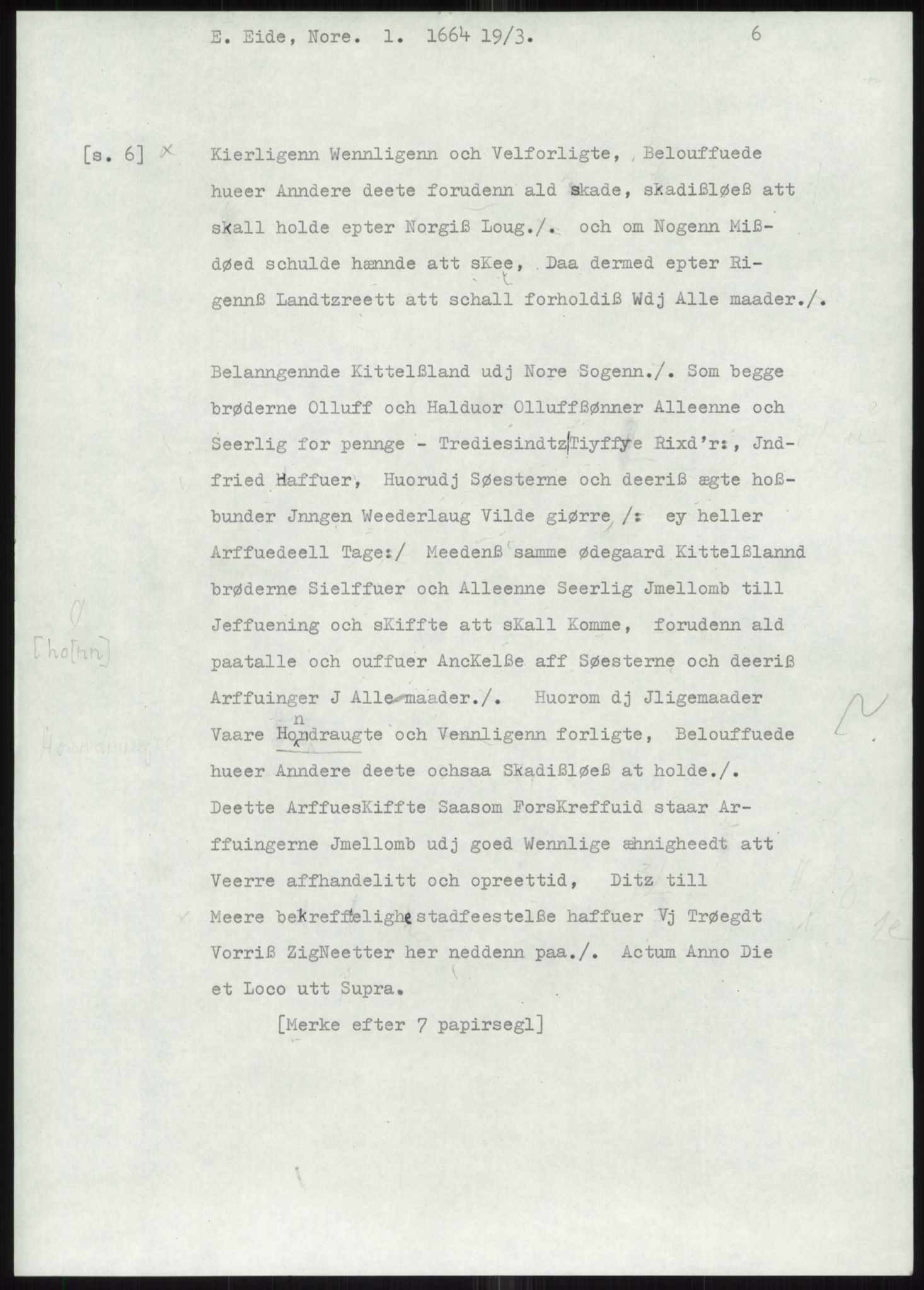 Samlinger til kildeutgivelse, Diplomavskriftsamlingen, AV/RA-EA-4053/H/Ha, p. 1673