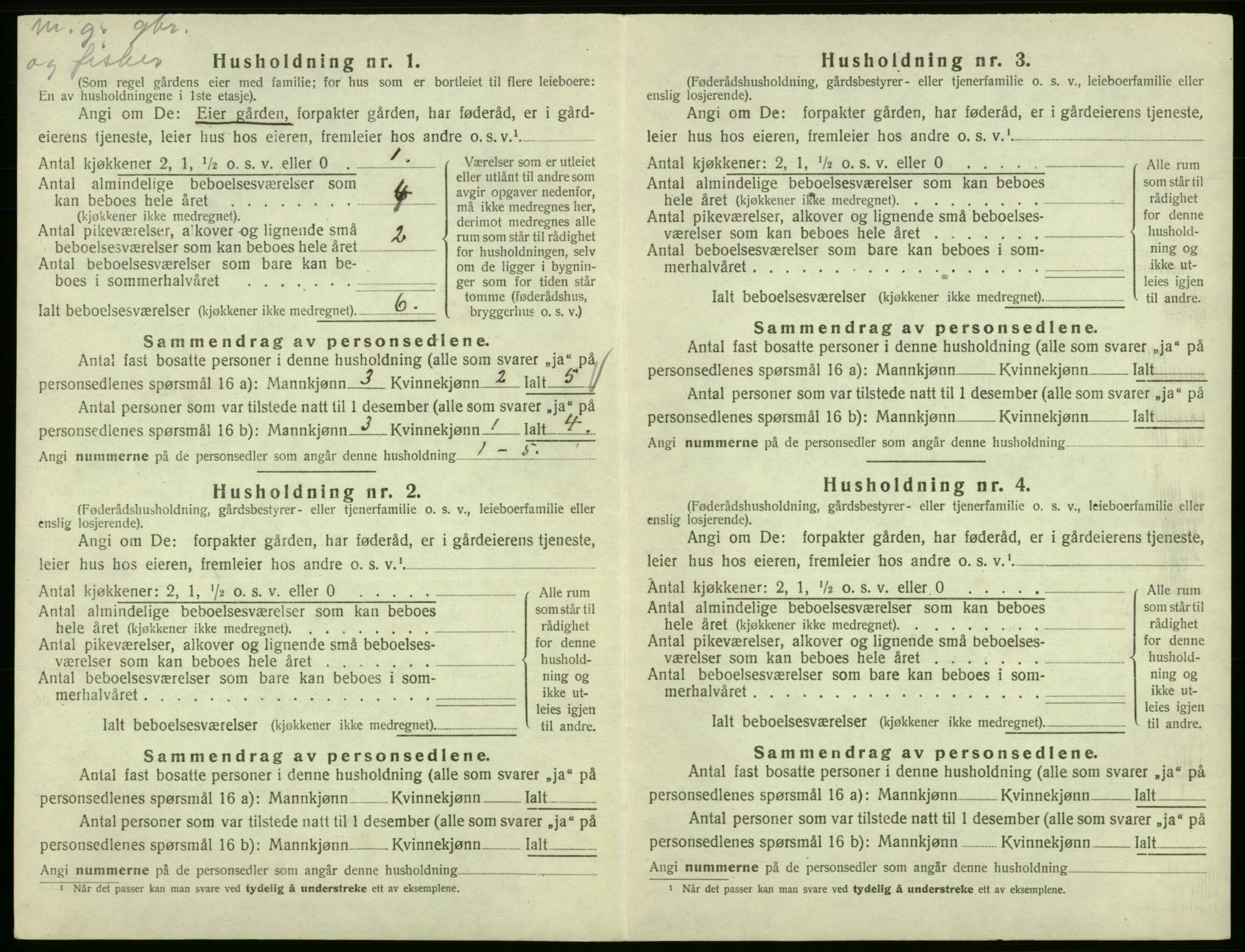 SAB, 1920 census for Fitjar, 1920, p. 266