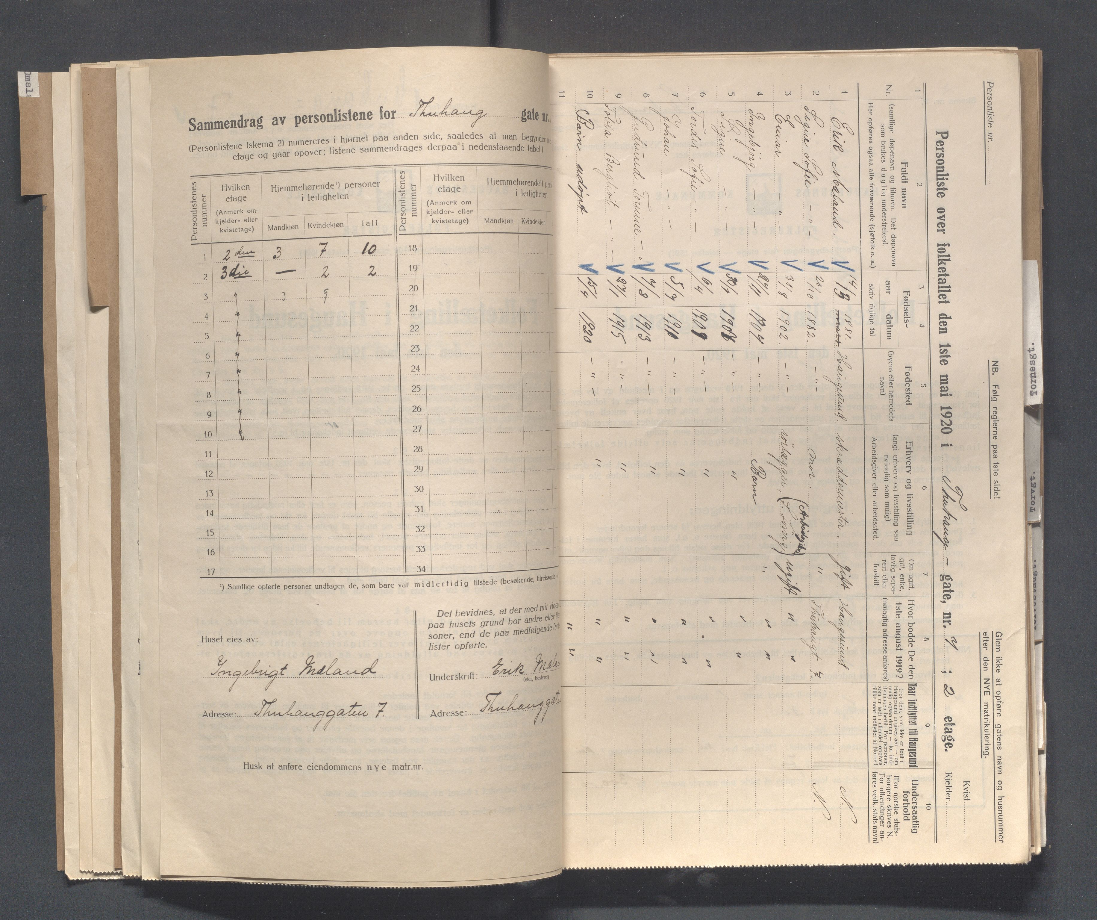 IKAR, Local census 1.5.1920 for Haugesund, 1920, p. 5175