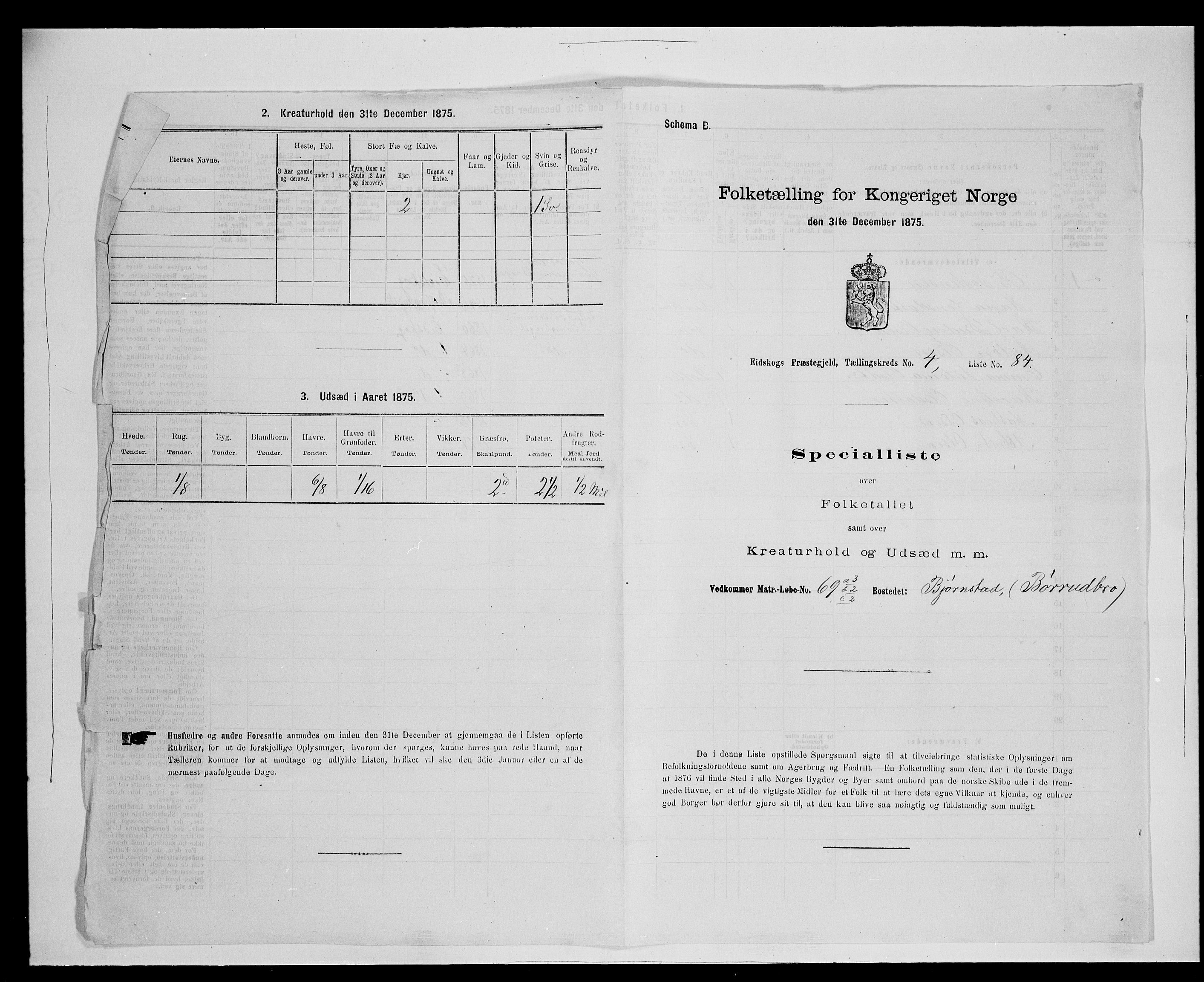 SAH, 1875 census for 0420P Eidskog, 1875, p. 836