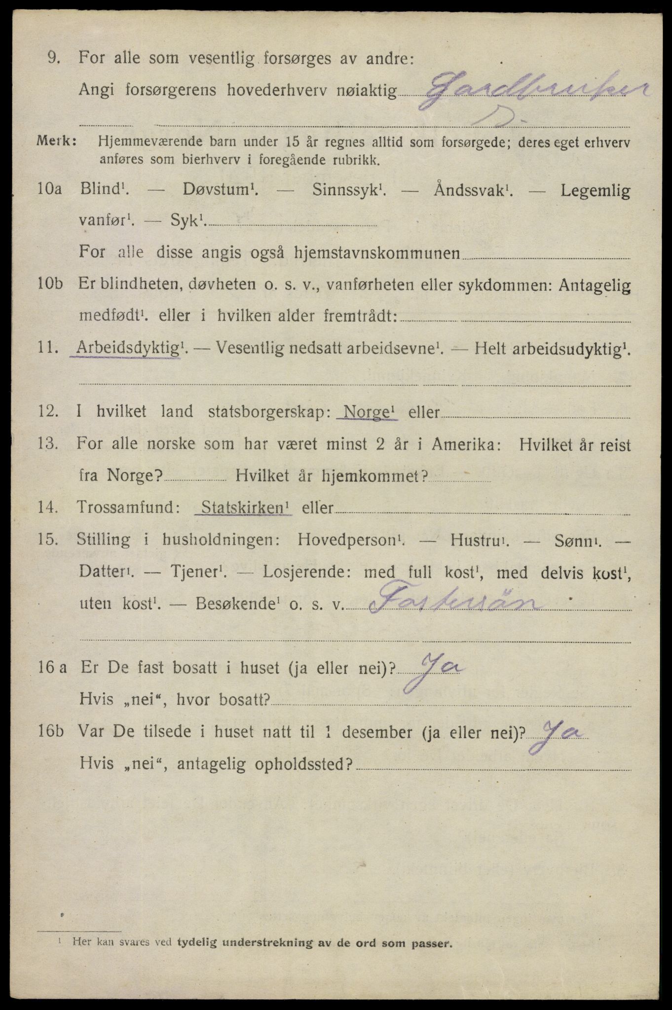 SAO, 1920 census for Skiptvet, 1920, p. 1852