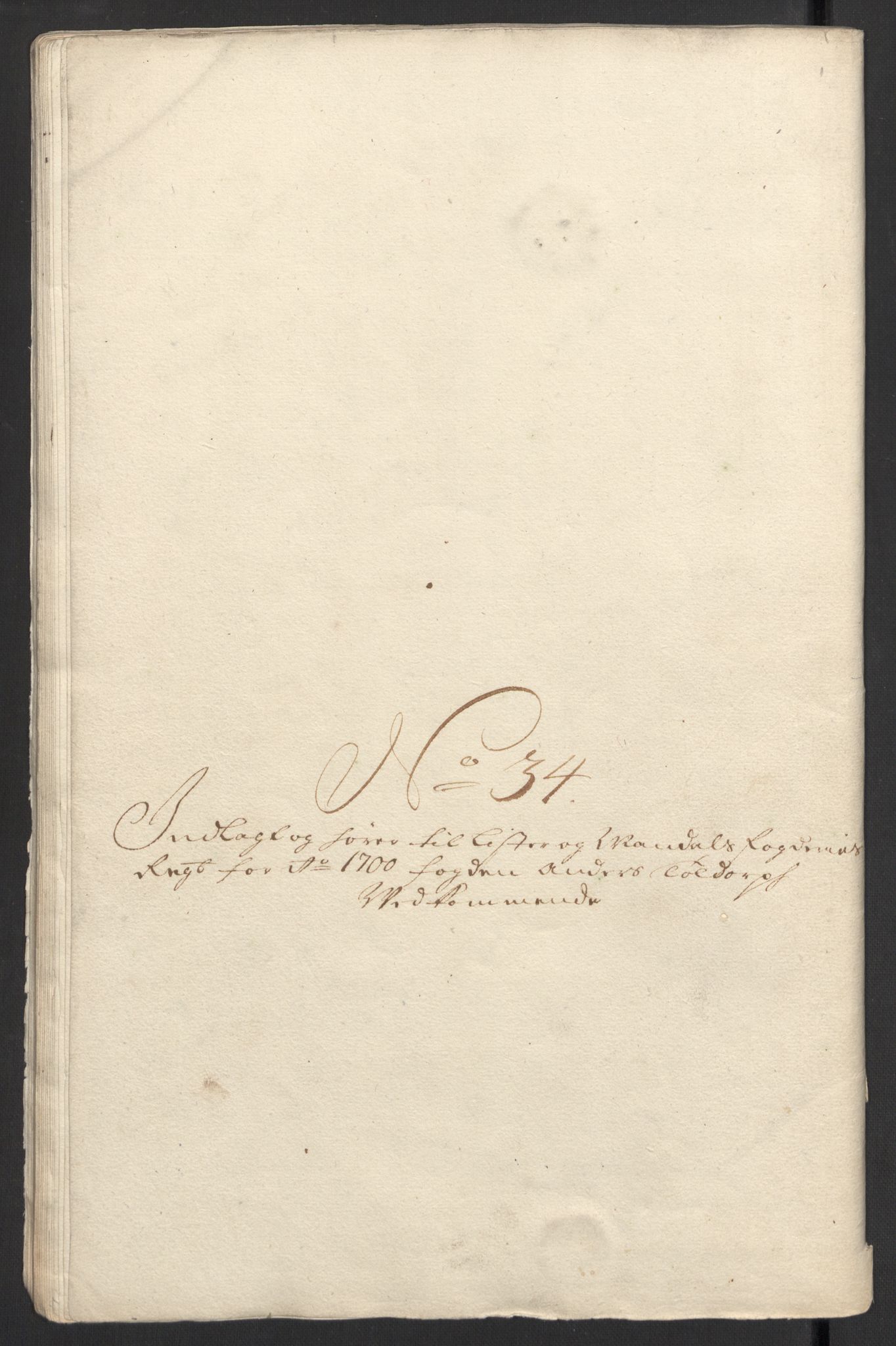 Rentekammeret inntil 1814, Reviderte regnskaper, Fogderegnskap, AV/RA-EA-4092/R43/L2548: Fogderegnskap Lista og Mandal, 1700, p. 264