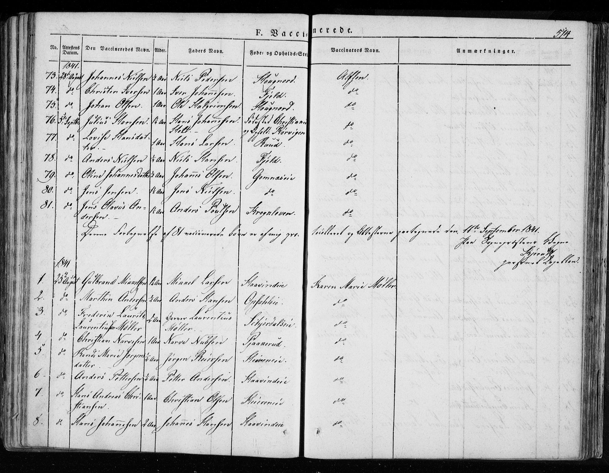 Hole kirkebøker, SAKO/A-228/F/Fa/L0005: Parish register (official) no. I 5, 1833-1851, p. 514