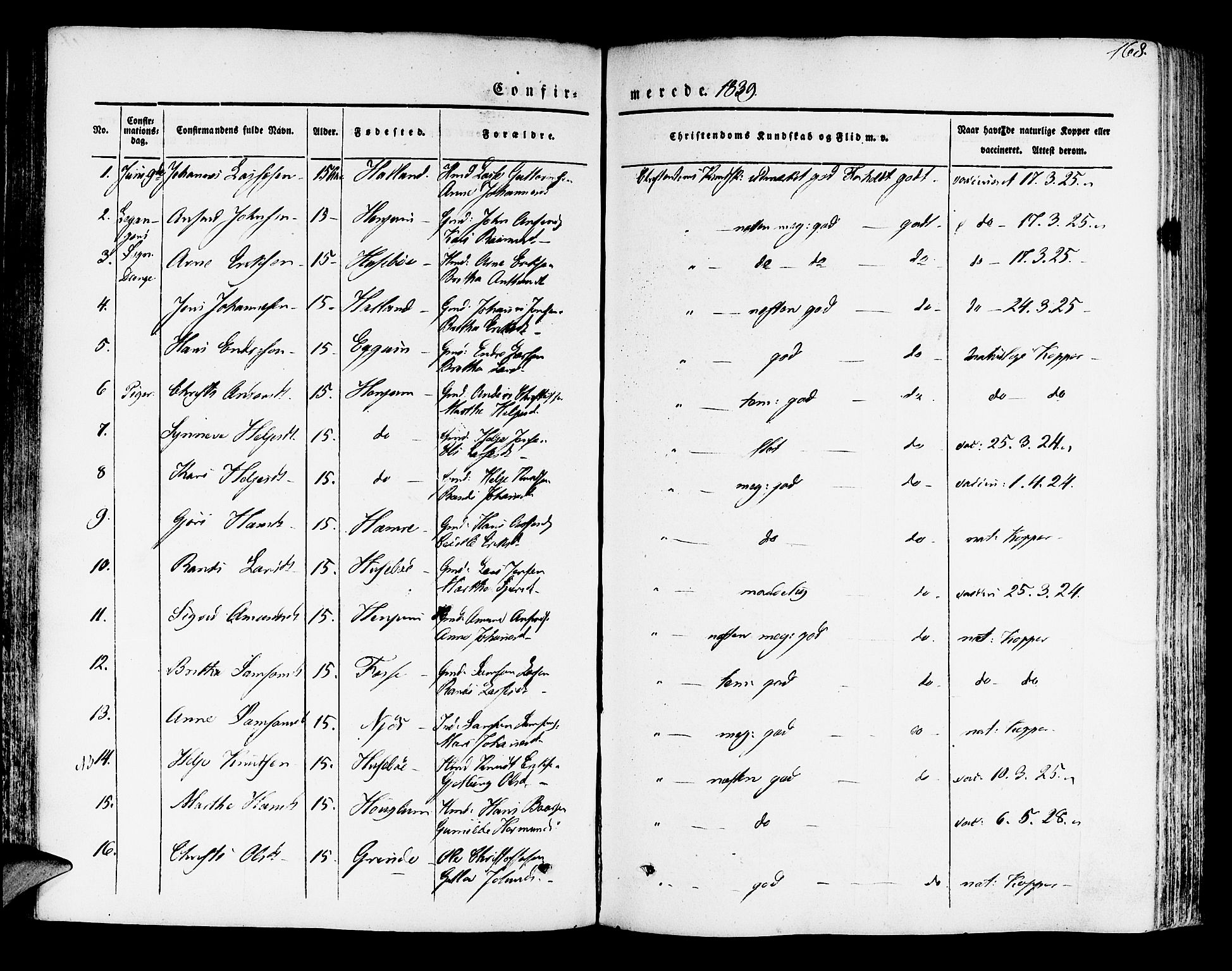 Leikanger sokneprestembete, SAB/A-81001: Parish register (official) no. A 7, 1838-1851, p. 168