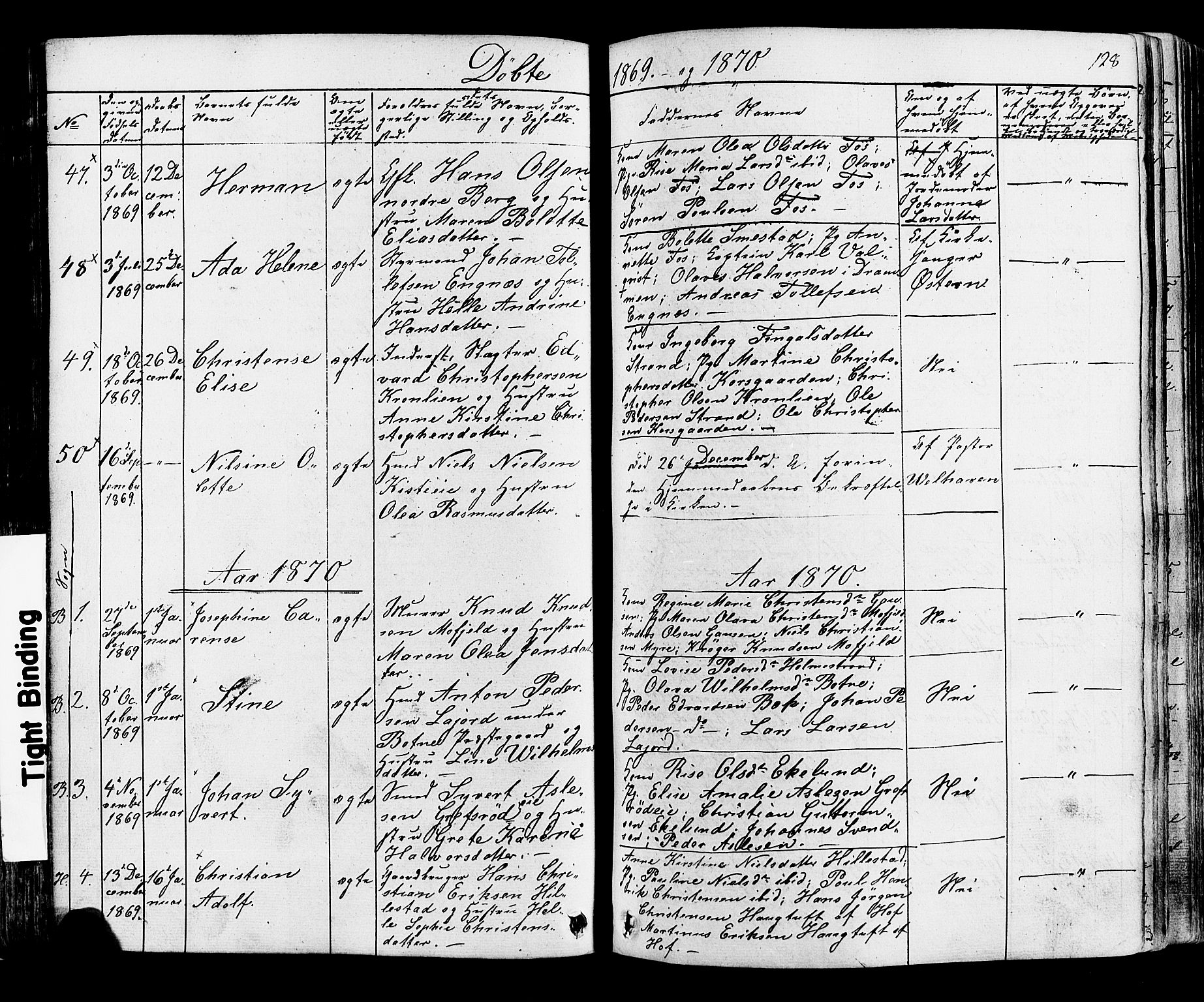 Botne kirkebøker, AV/SAKO-A-340/F/Fa/L0006: Parish register (official) no. I 6, 1836-1877, p. 128