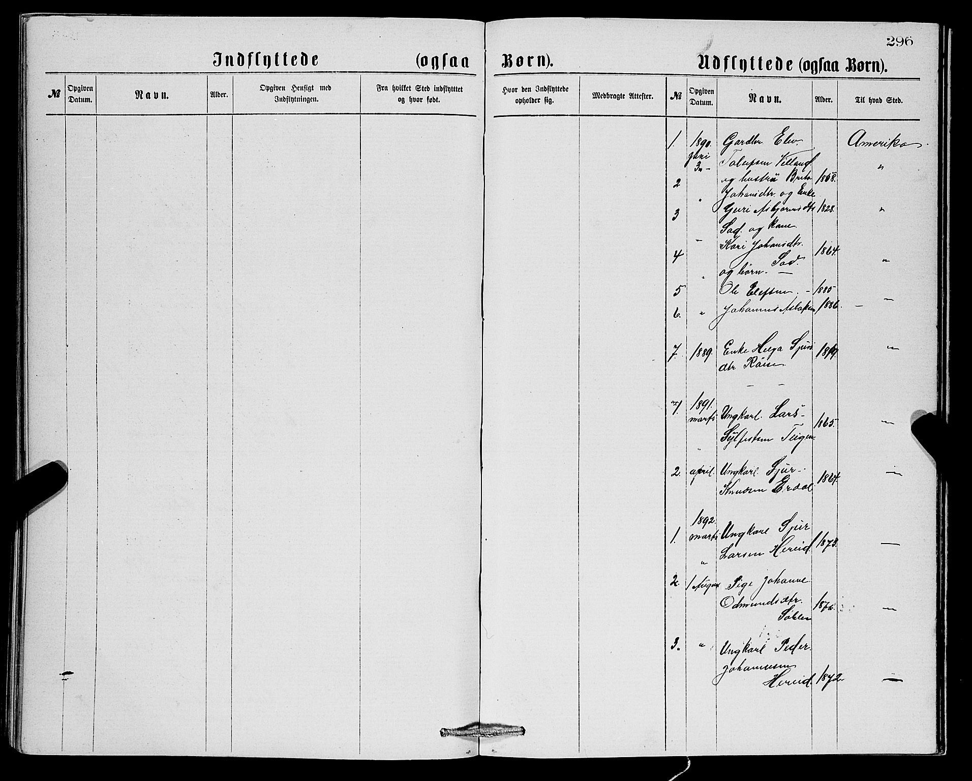 Ullensvang sokneprestembete, SAB/A-78701/H/Hab: Parish register (copy) no. C 2, 1871-1899, p. 296