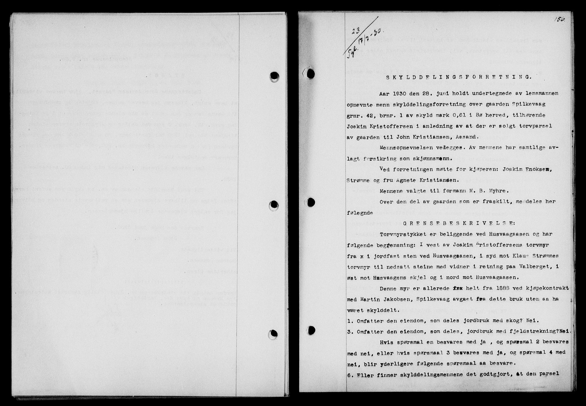 Vesterålen sorenskriveri, SAT/A-4180/1/2/2Ca/L0051: Mortgage book no. 44, 1930-1930, Deed date: 17.07.1930