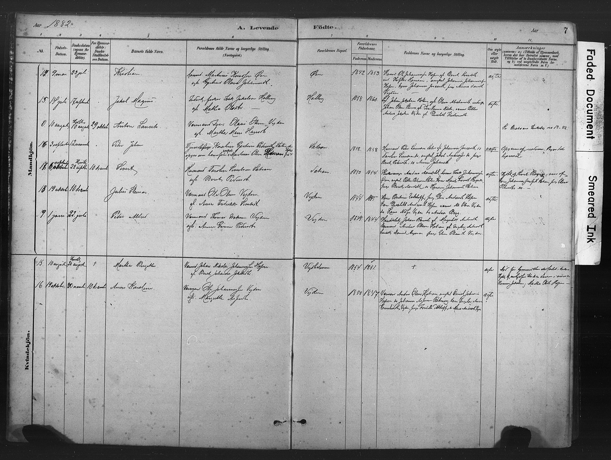 Ministerialprotokoller, klokkerbøker og fødselsregistre - Møre og Romsdal, SAT/A-1454/583/L0954: Parish register (official) no. 583A01, 1880-1906, p. 7
