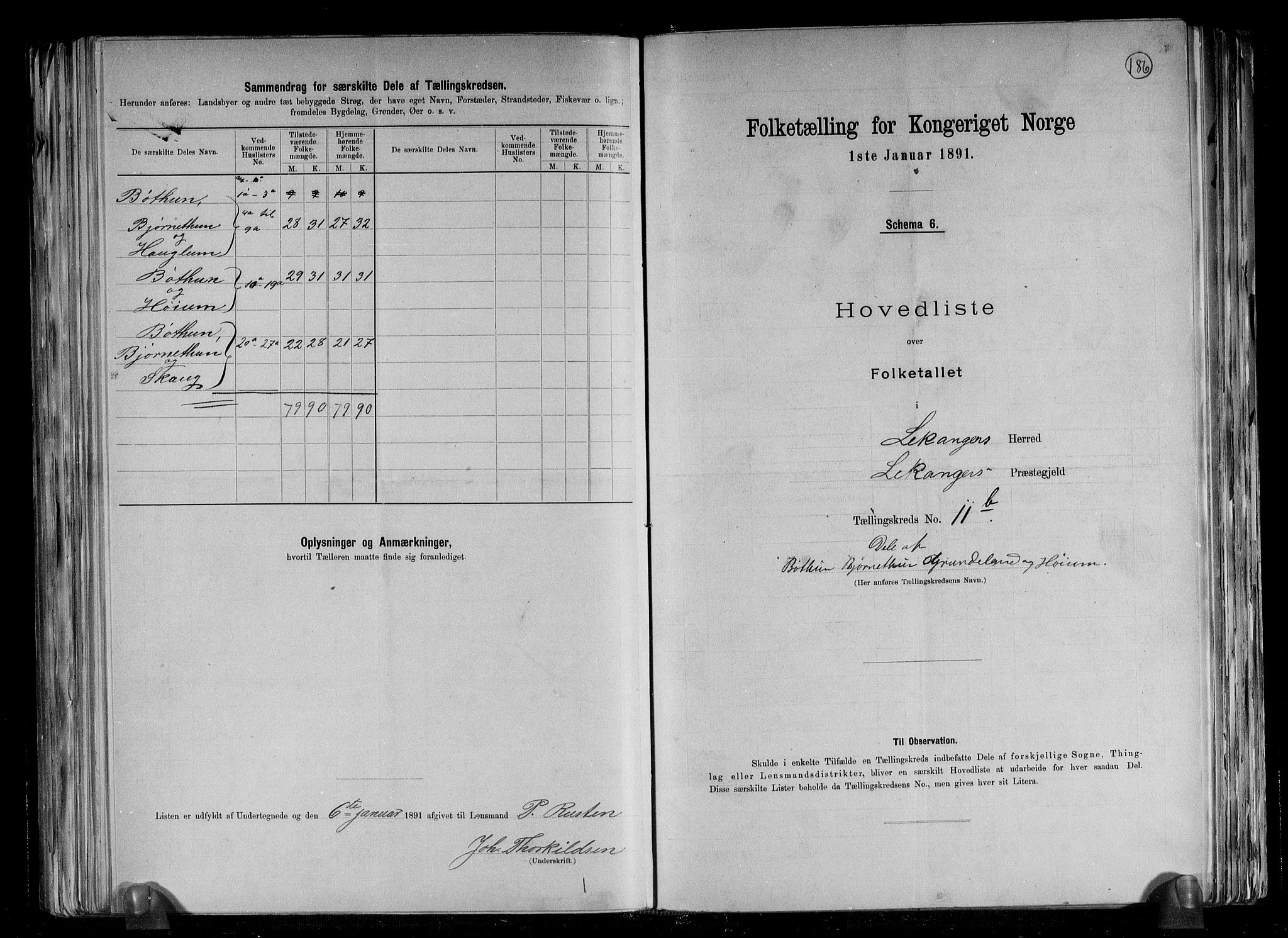 RA, 1891 census for 1419 Leikanger, 1891, p. 28