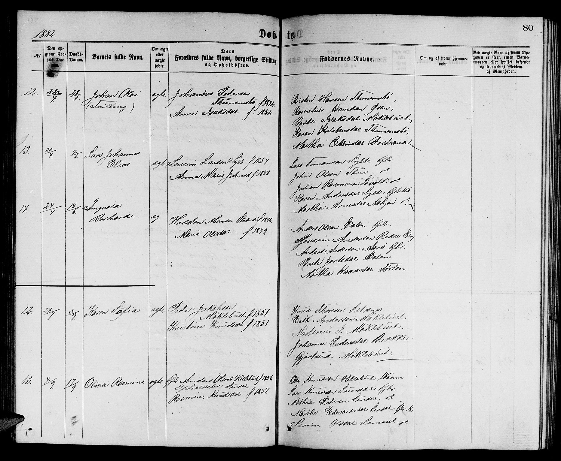 Ministerialprotokoller, klokkerbøker og fødselsregistre - Møre og Romsdal, AV/SAT-A-1454/501/L0016: Parish register (copy) no. 501C02, 1868-1884, p. 80