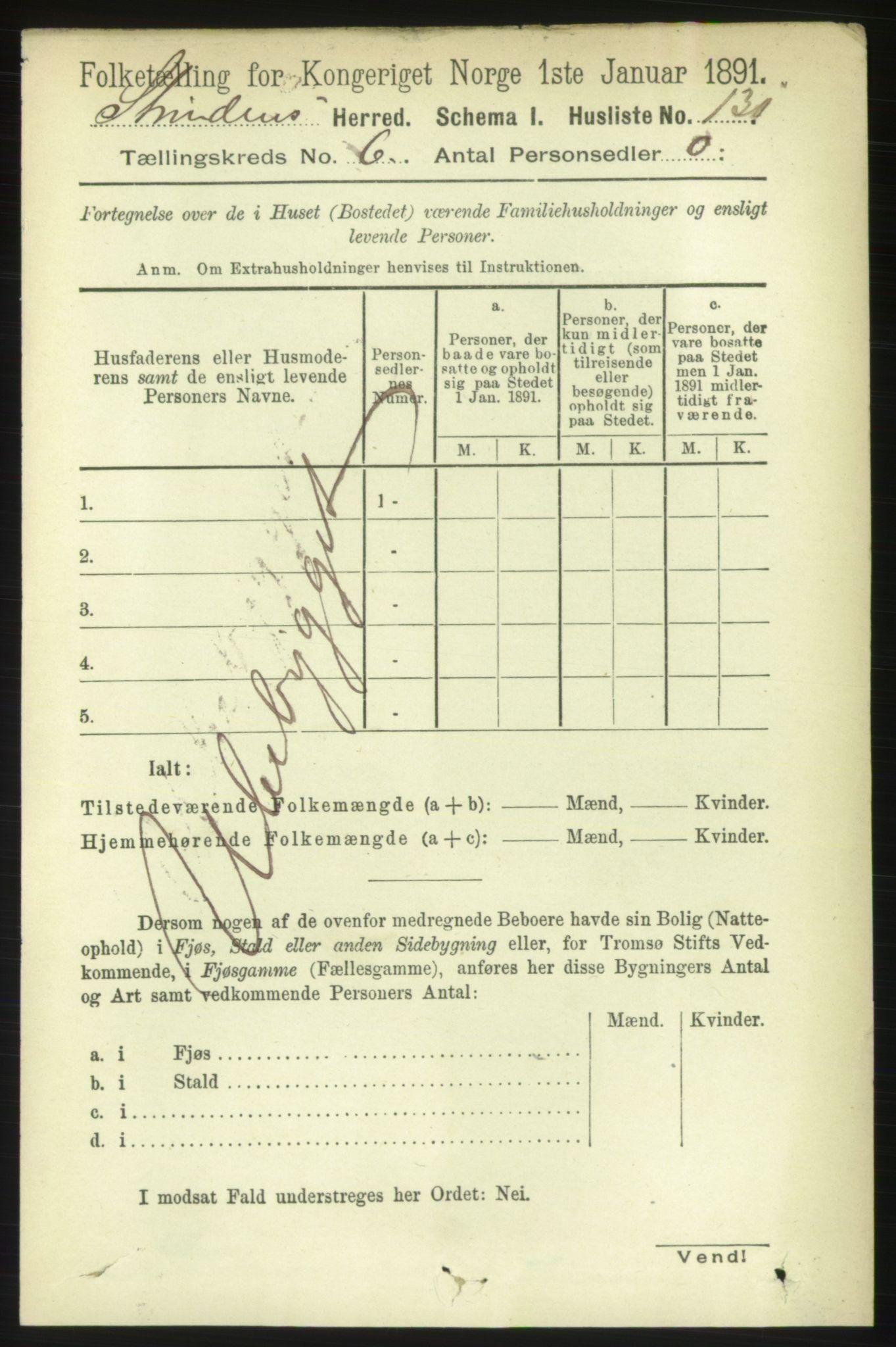 RA, 1891 census for 1660 Strinda, 1891, p. 5293