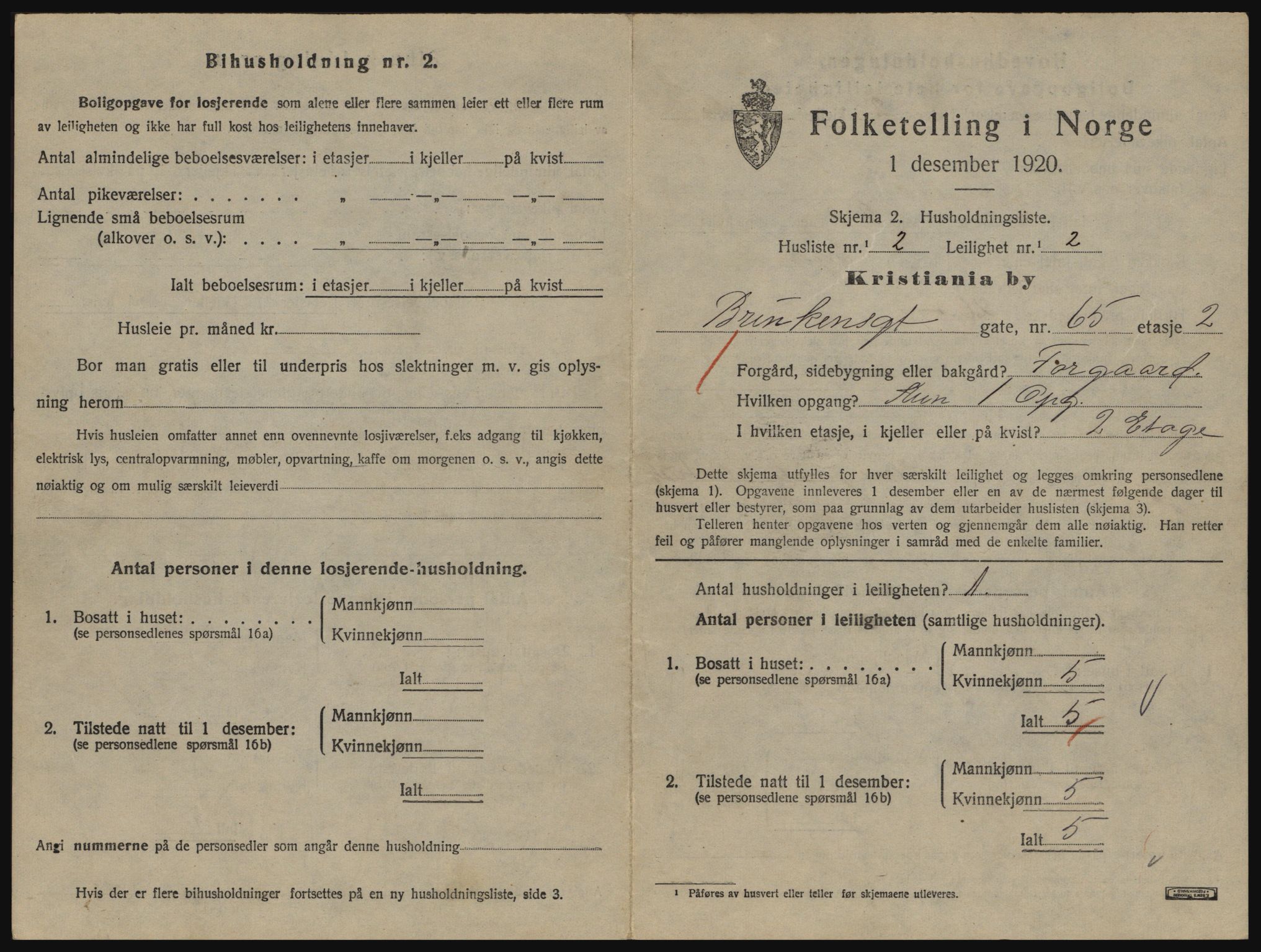 SAO, 1920 census for Kristiania, 1920, p. 9228