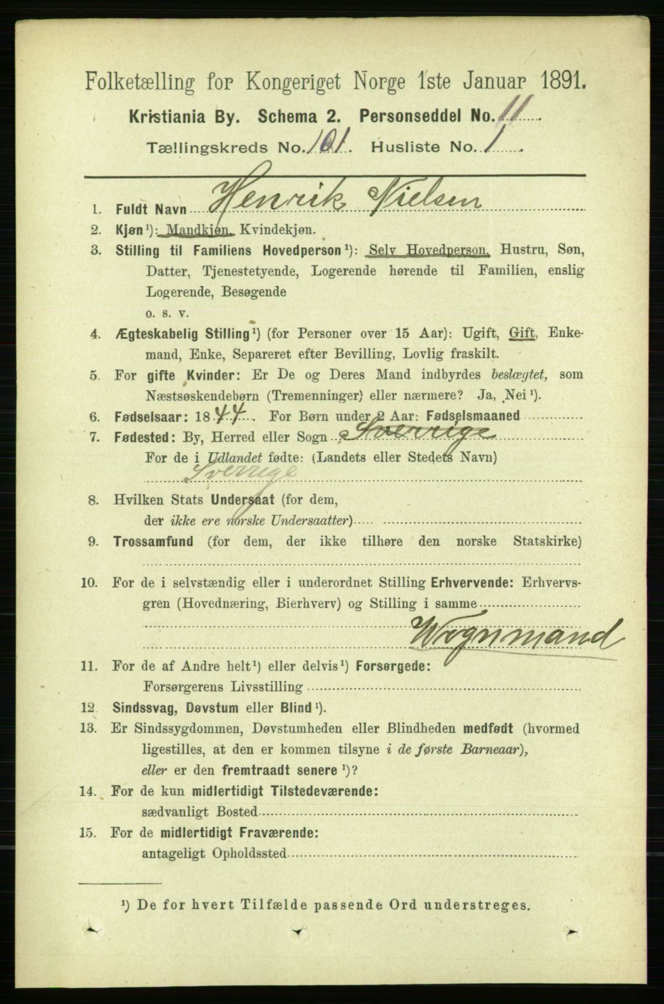 RA, 1891 census for 0301 Kristiania, 1891, p. 50016