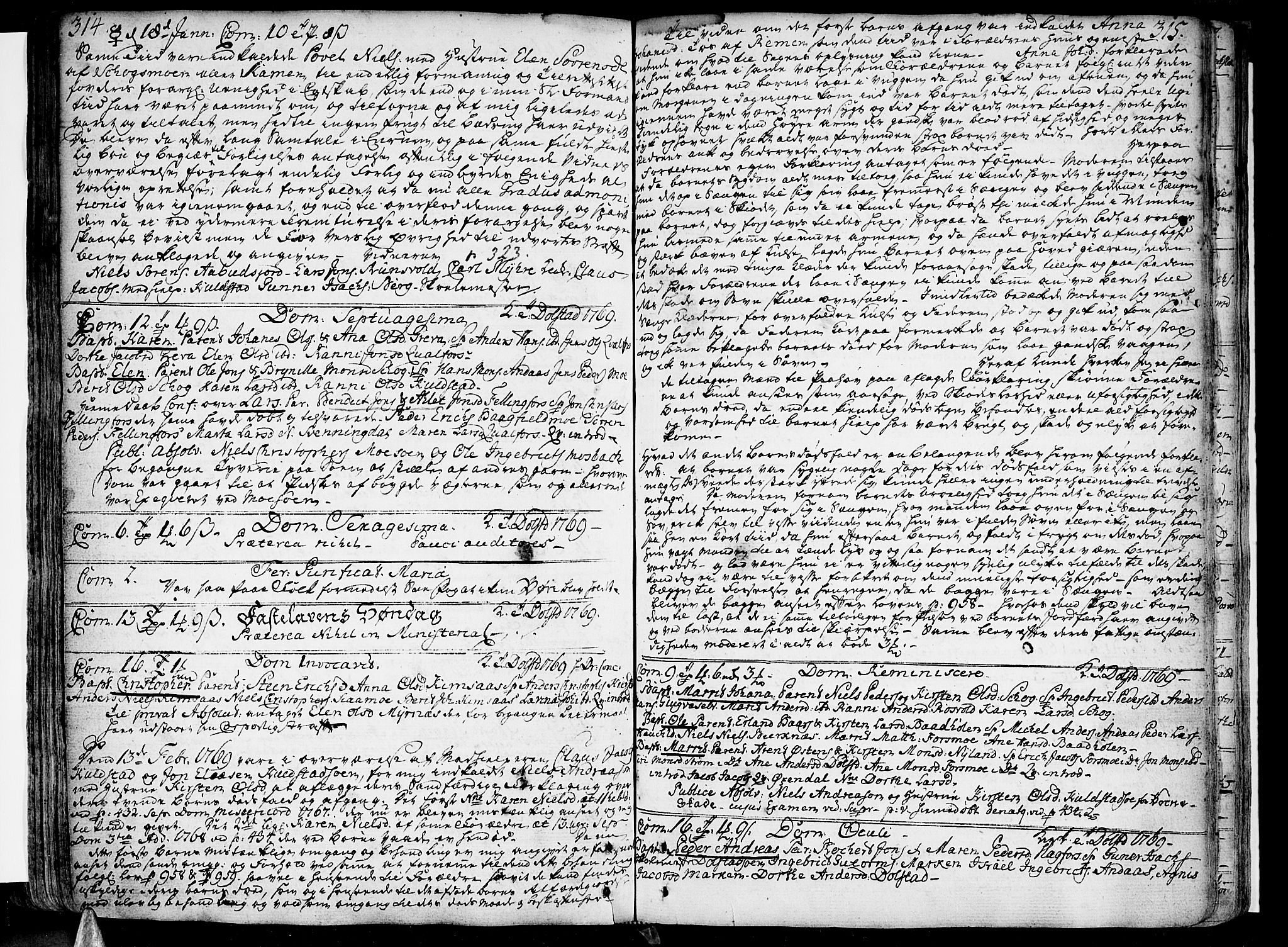 Ministerialprotokoller, klokkerbøker og fødselsregistre - Nordland, SAT/A-1459/820/L0285: Parish register (official) no. 820A06, 1753-1778, p. 314-315