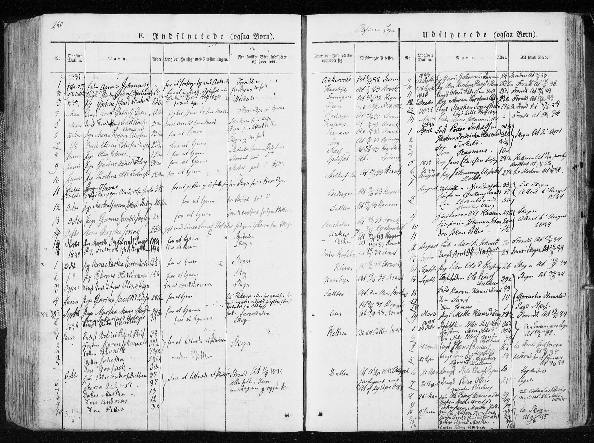 Ministerialprotokoller, klokkerbøker og fødselsregistre - Nord-Trøndelag, SAT/A-1458/713/L0114: Parish register (official) no. 713A05, 1827-1839, p. 250