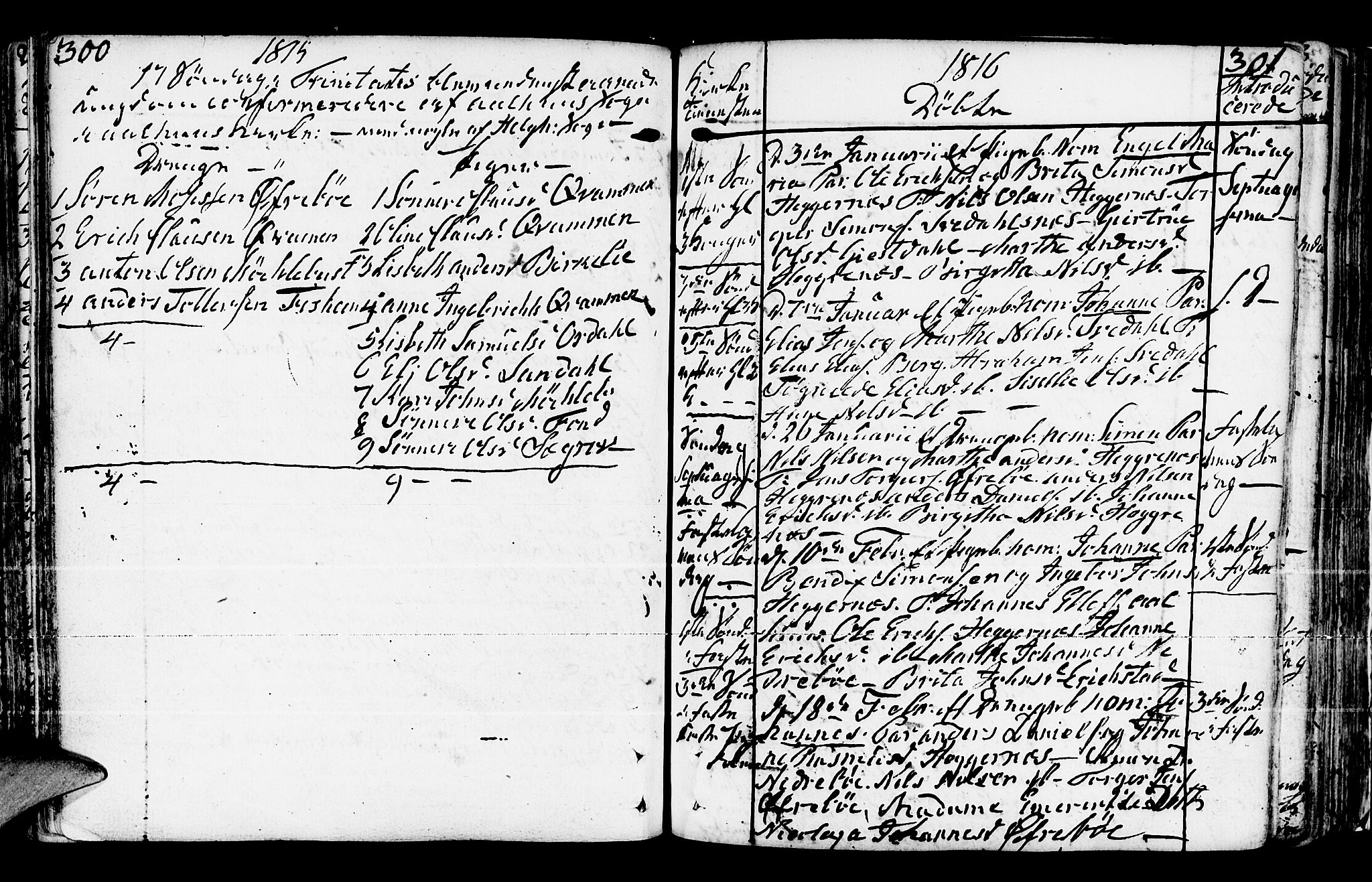 Jølster sokneprestembete, SAB/A-80701/H/Haa/Haaa/L0005: Parish register (official) no. A 5, 1790-1821, p. 300-301