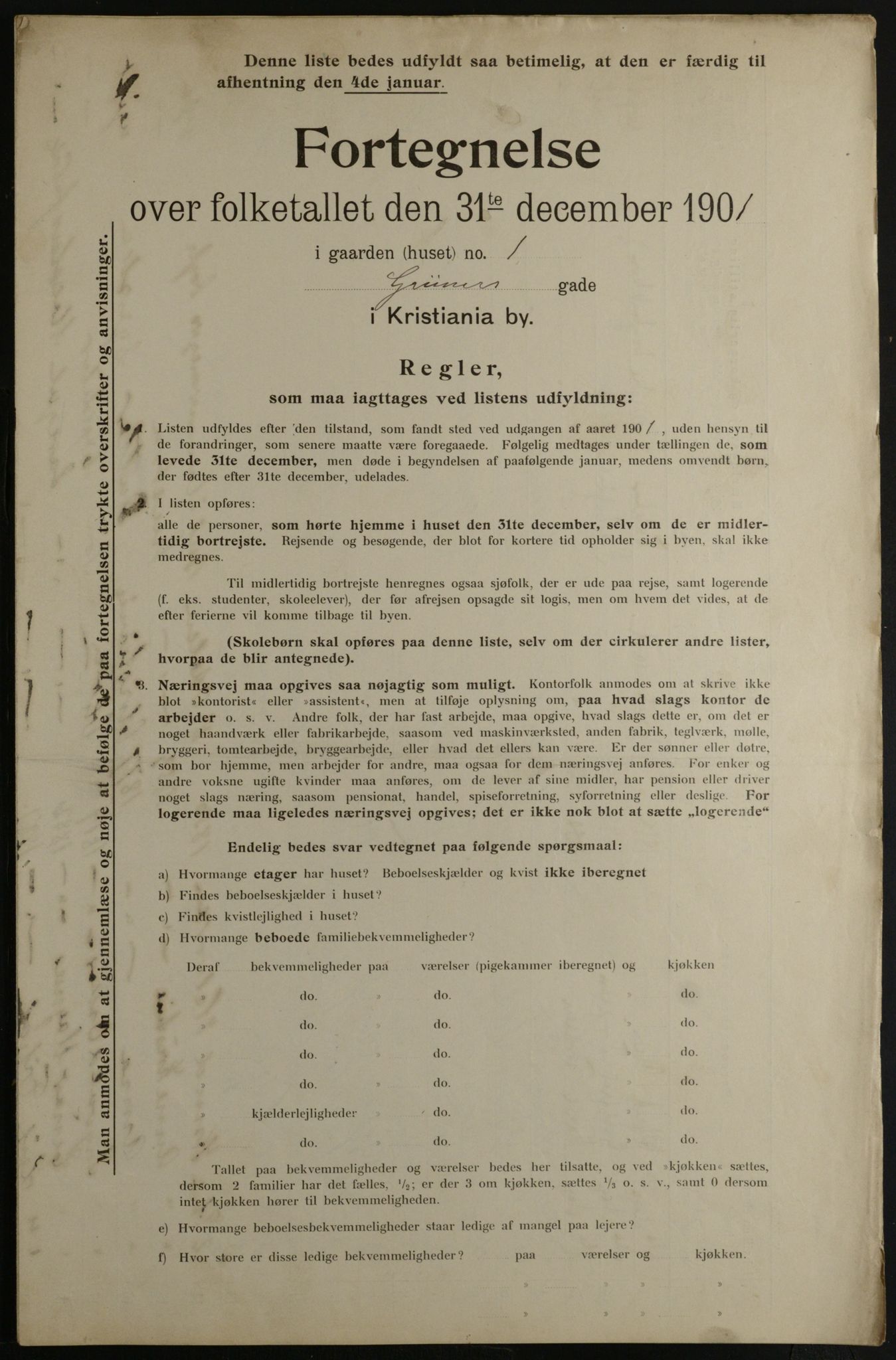 OBA, Municipal Census 1901 for Kristiania, 1901, p. 4978