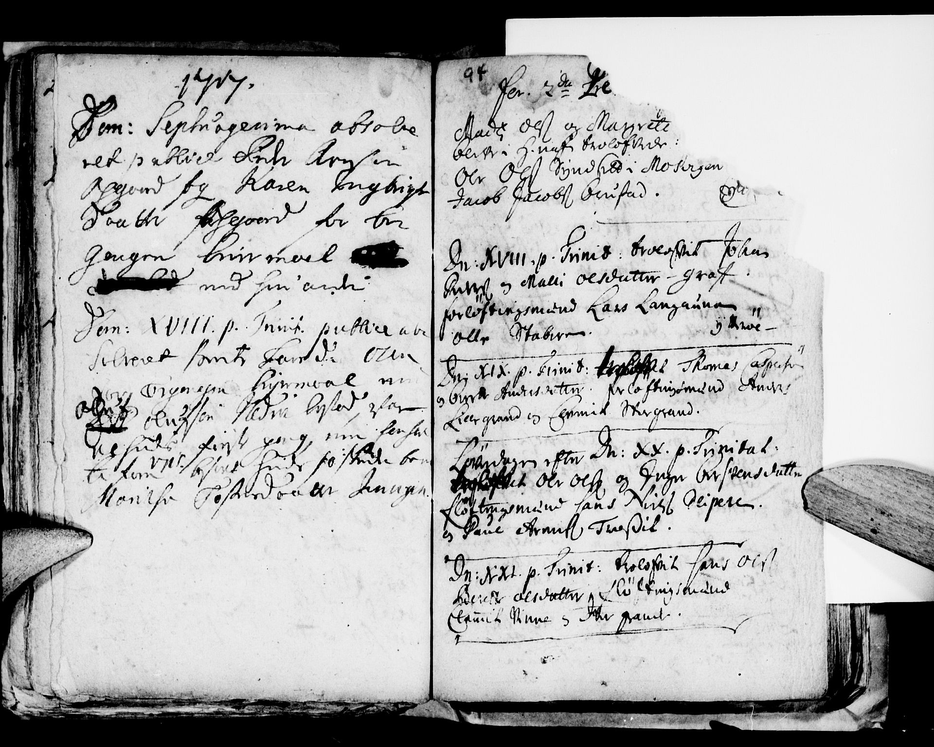 Ministerialprotokoller, klokkerbøker og fødselsregistre - Nord-Trøndelag, SAT/A-1458/722/L0214: Parish register (official) no. 722A01, 1692-1718, p. 94