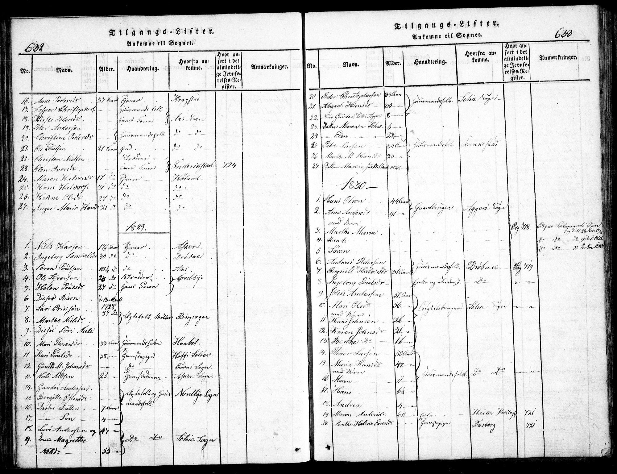 Nesodden prestekontor Kirkebøker, AV/SAO-A-10013/G/Ga/L0001: Parish register (copy) no. I 1, 1814-1847, p. 632-633